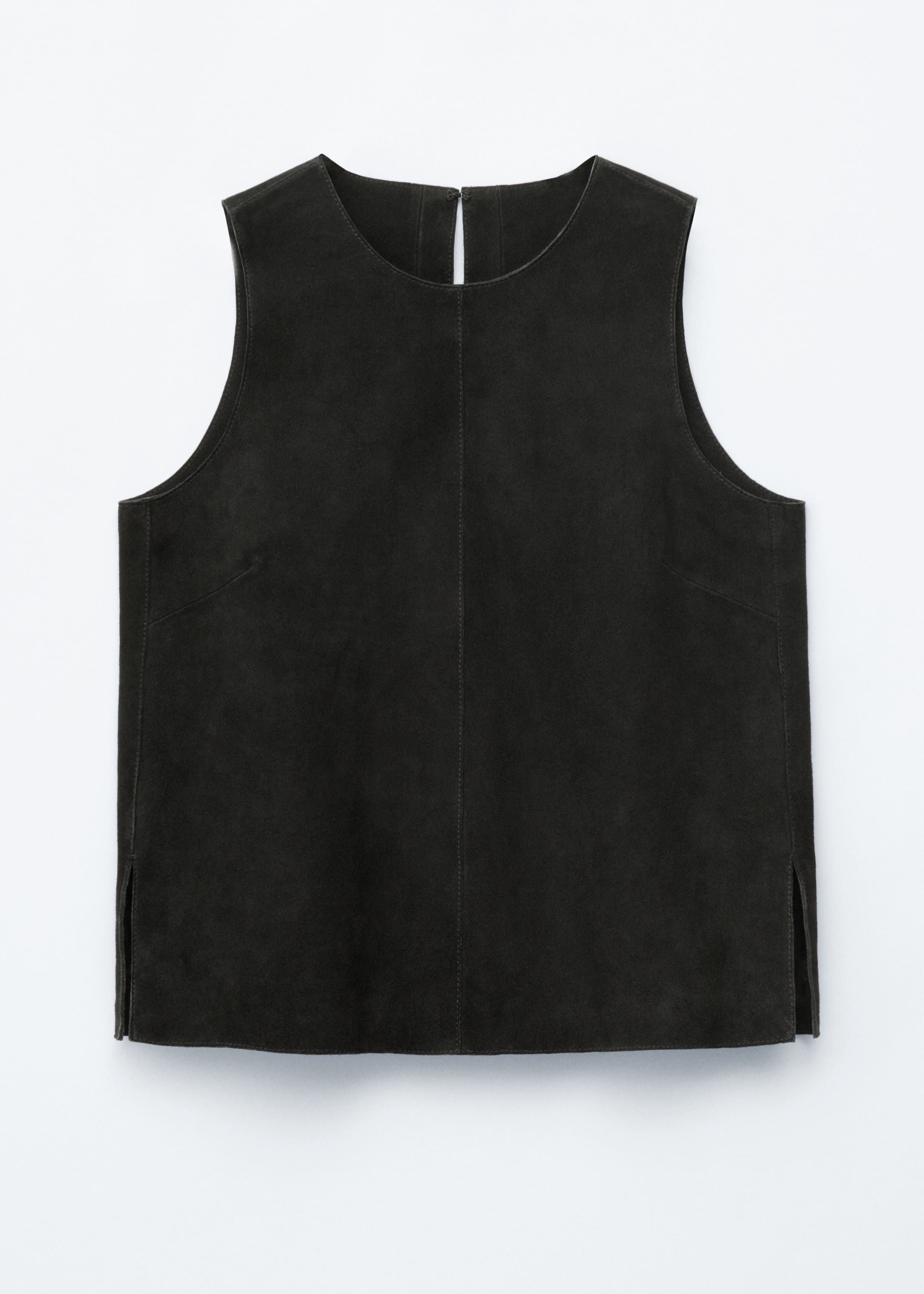 Image of Oberteil mit Oversized-Passform aus Veloursleder