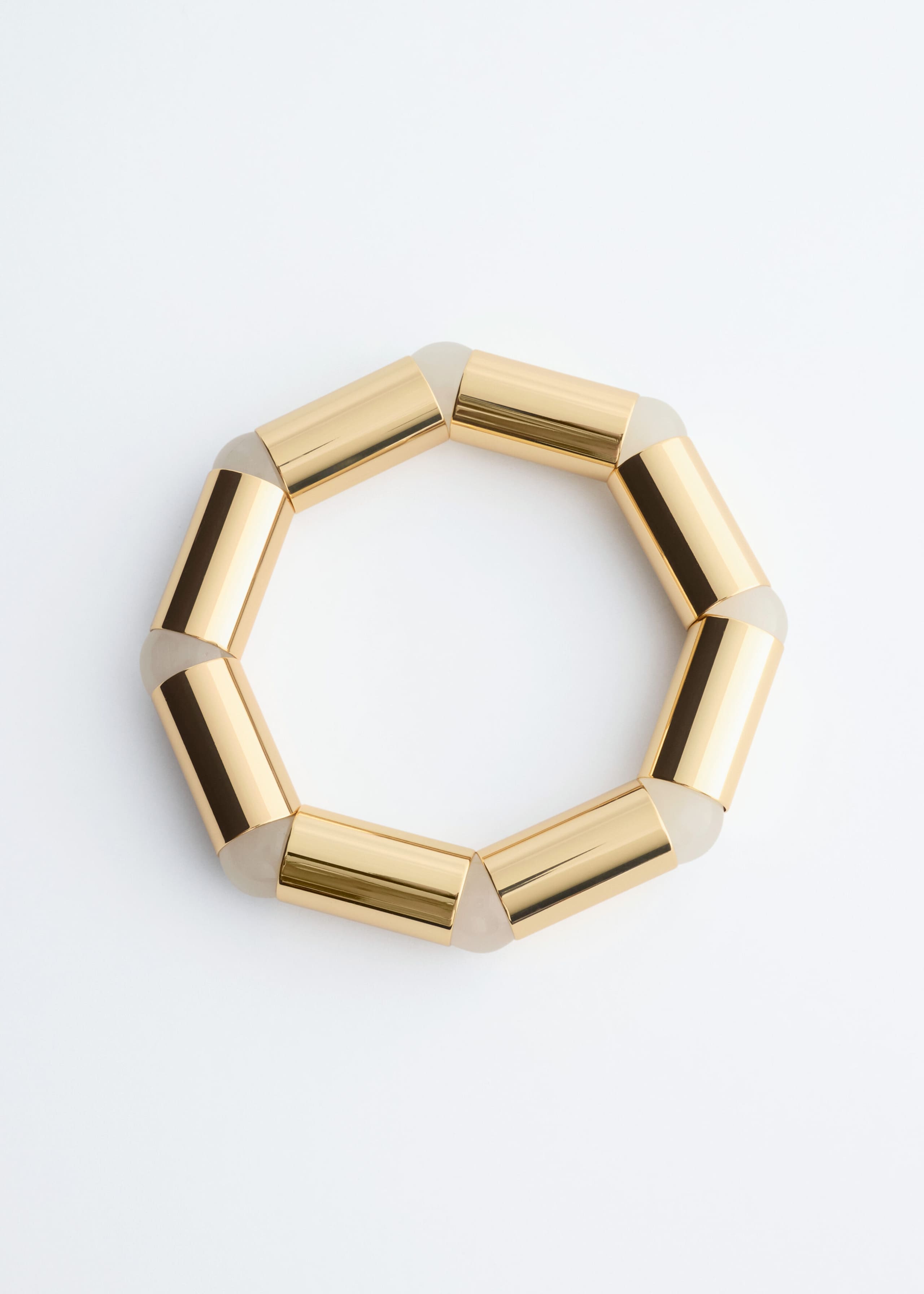 Bracelet ajusté avec éléments tubulaires - Gold - Still Life
