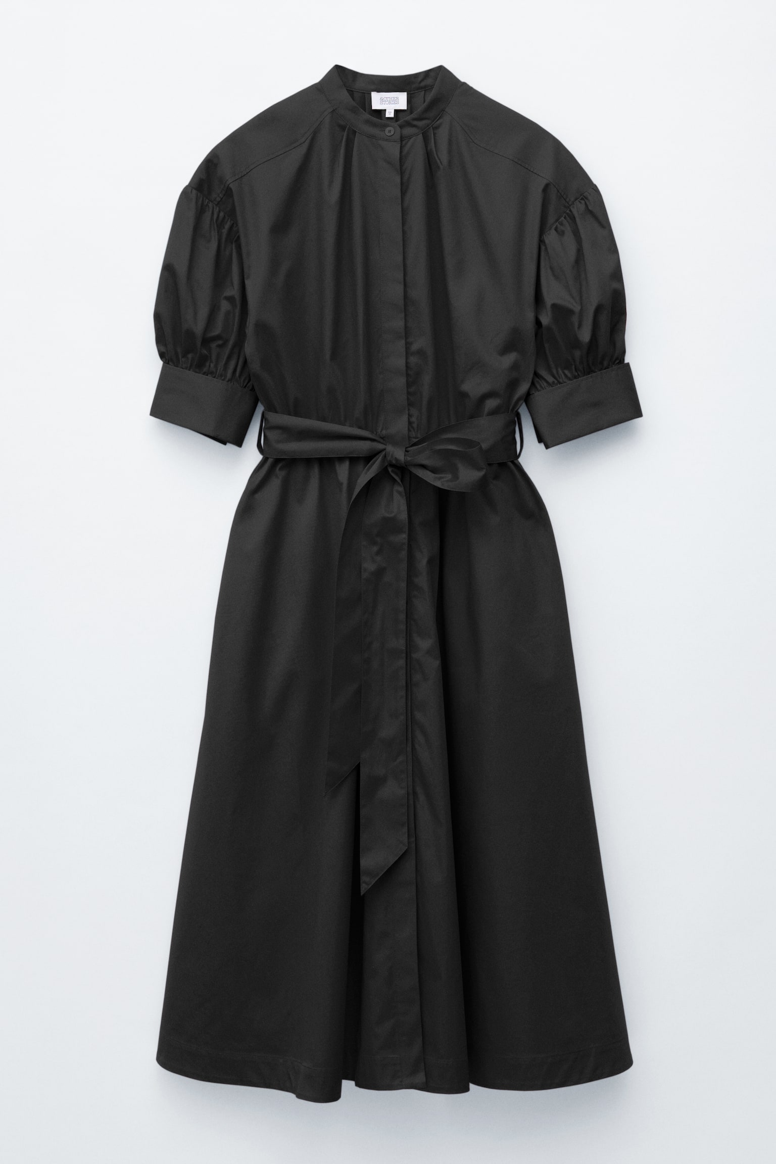 Maxiklänning i bomull-Svart - 2