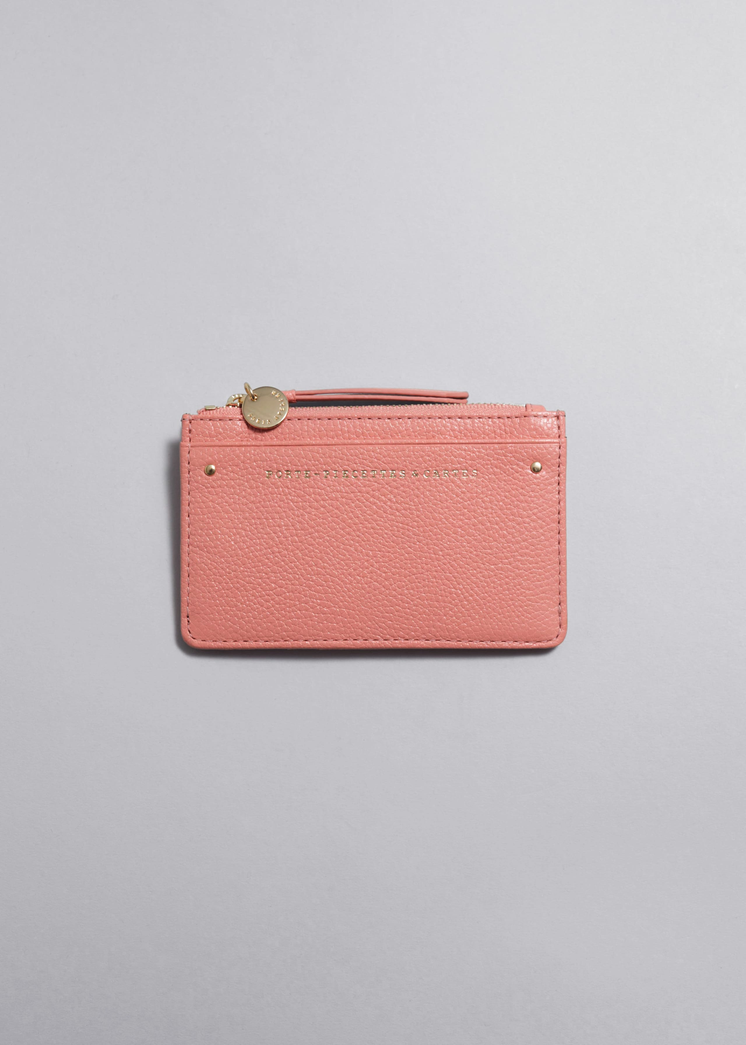 Lederportemonnaie mit Kartenfächern - Rosé - Stillleben
