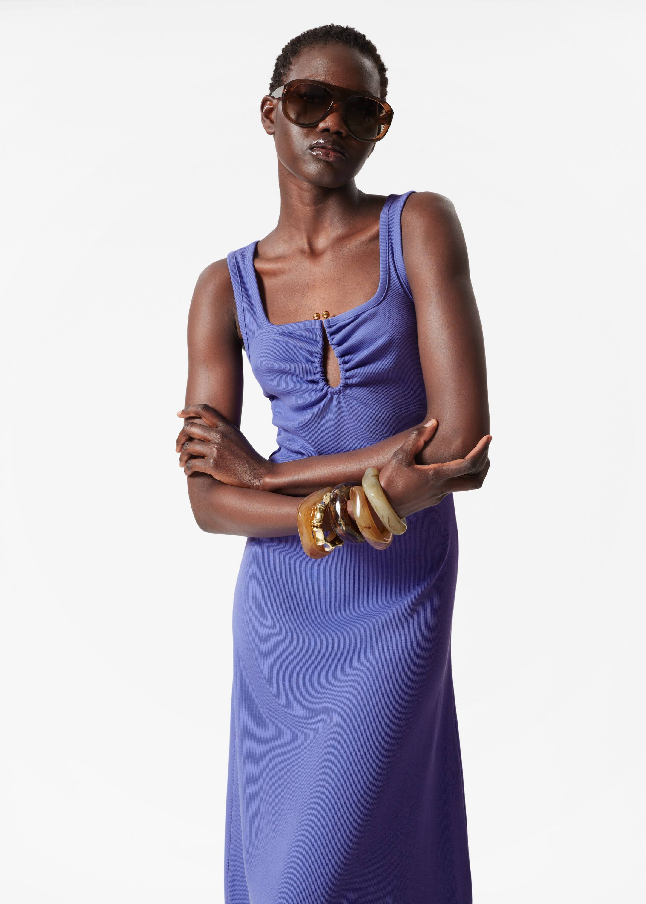 Nagyobb kép megtekintése: Csatos midi ruha - Kék - NŐI | H&M HU 3