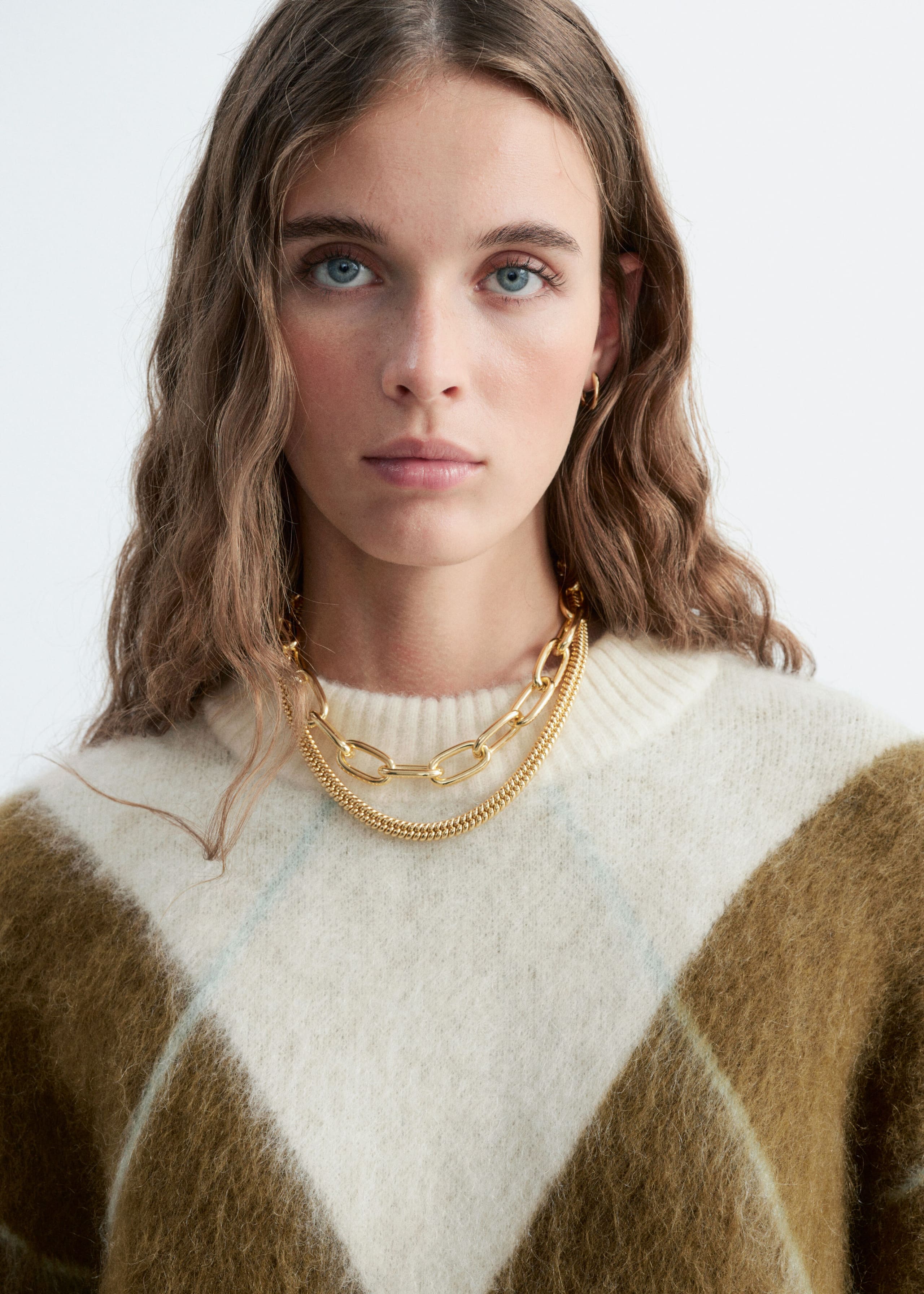 Mohair-Blend Jacquard Jumper - Light Green/Grey - Lookbook