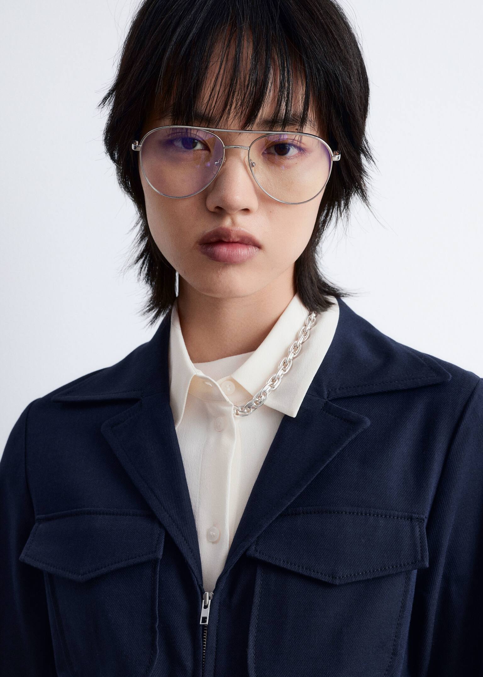 Mono de estilo funcional con cinturón - Azul oscuro - 5