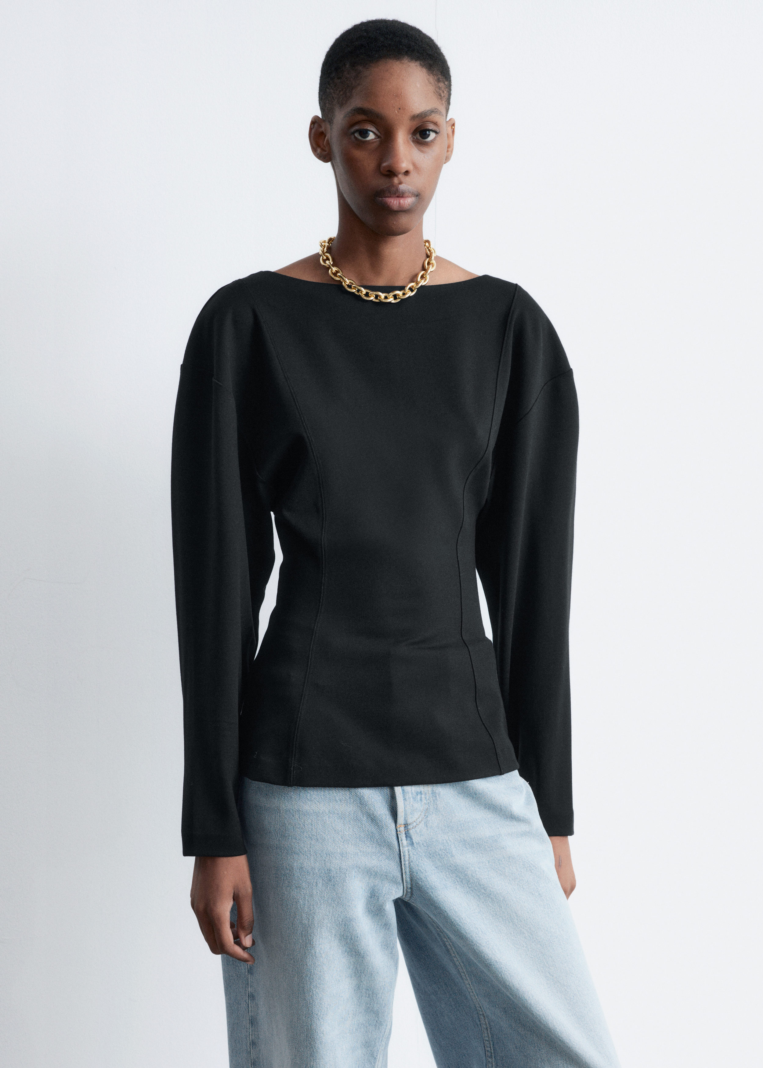 トップス ENFOLD 2025SS ASYMMETRY DRAPE T-SHIRT トップス ENFOLD 2025SS ASYMMETRY DRAPE T-SHIRT 25SS】ENFOLD