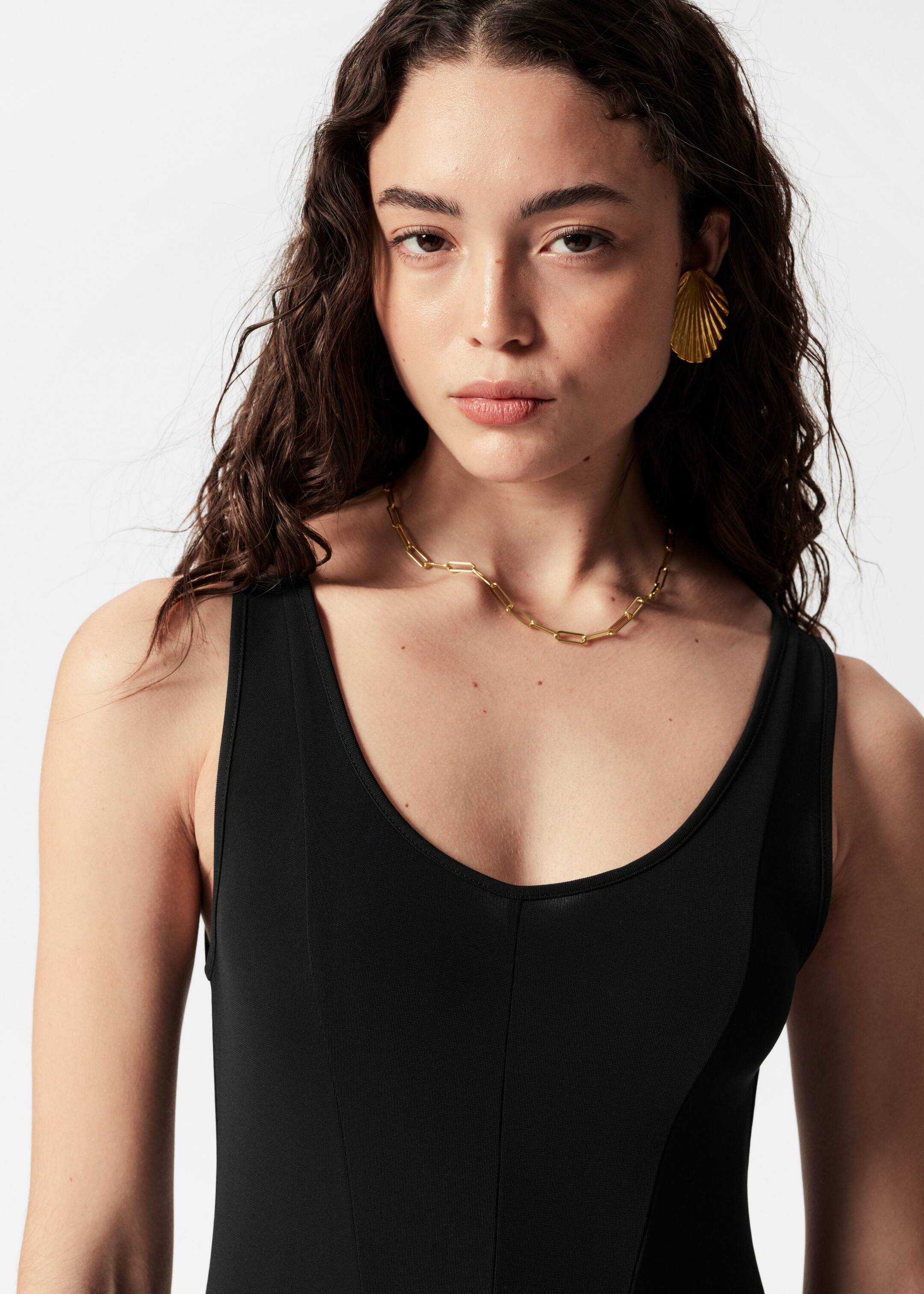 Größeres Bild anzeigen: Maxikleid mit Schnittnähten - Schwarz - Ladies | H&M AT 3