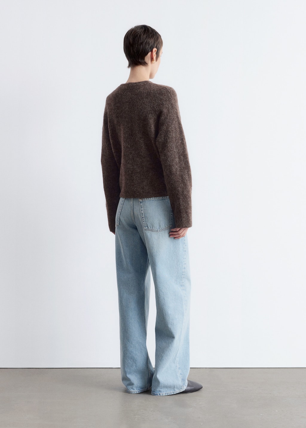 Image of Alpaca-Blend Knitted Cardigan