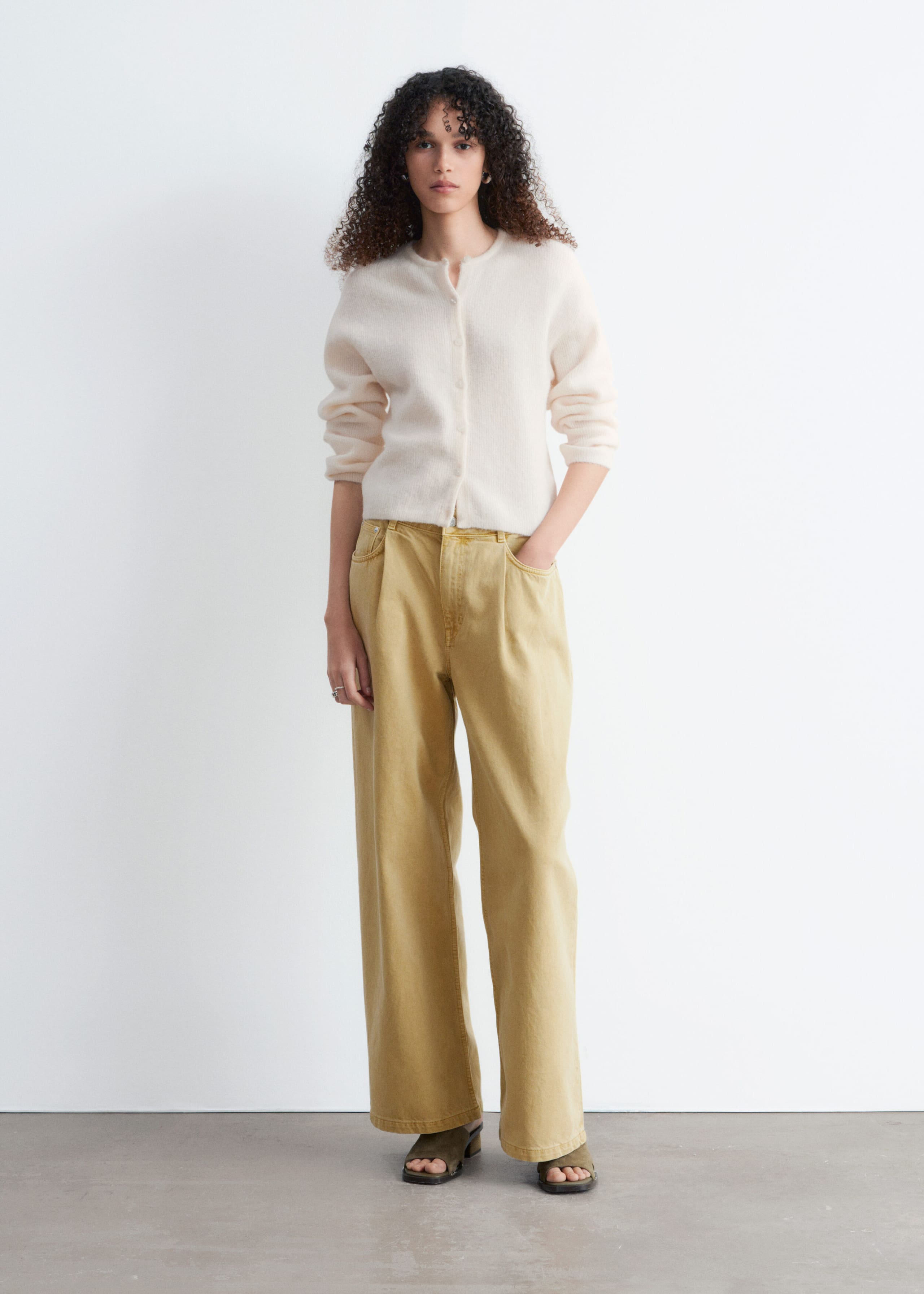 Alpaca-Blend Knitted Cardigan - Mole - Lookbook