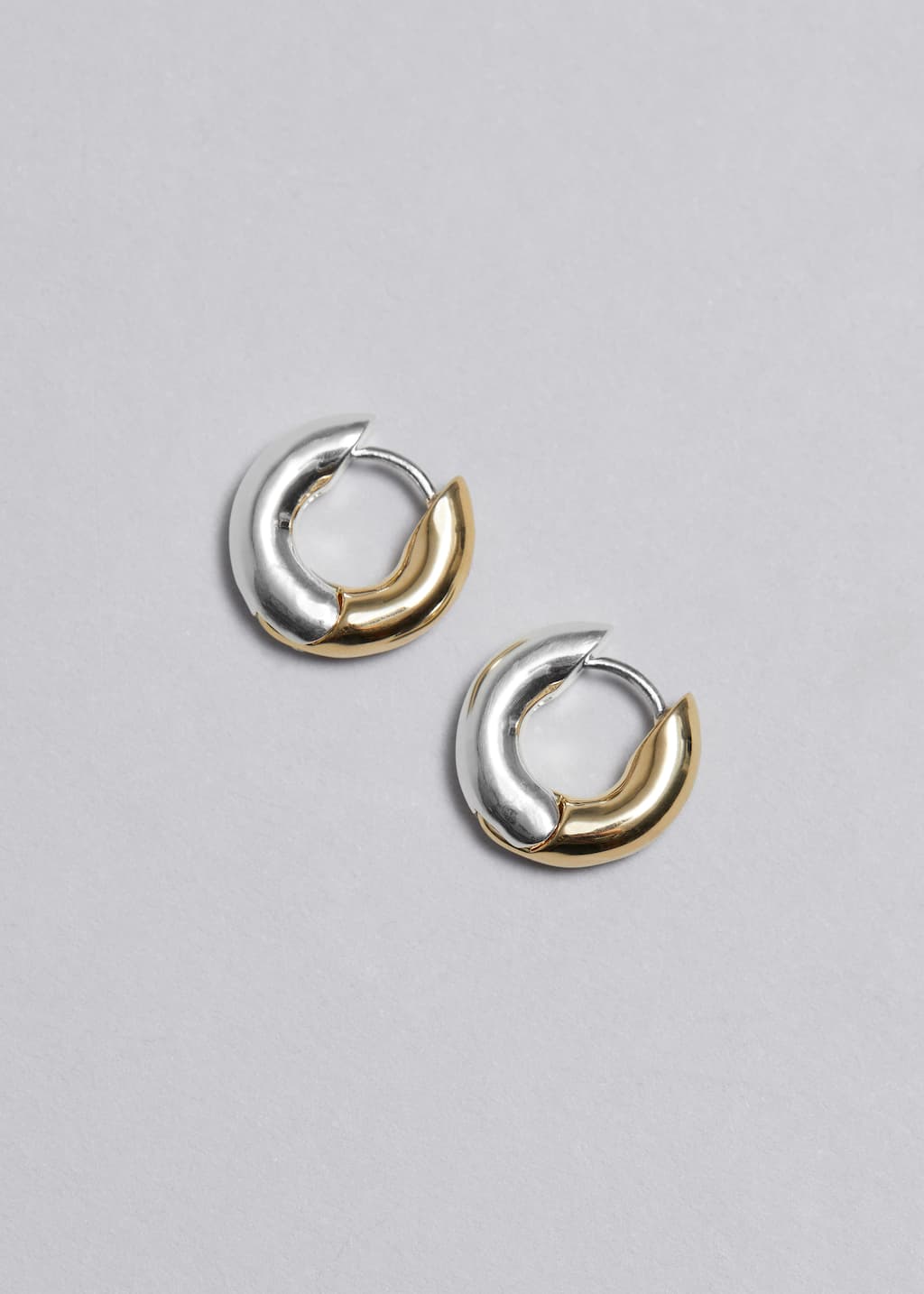 Chunky Hoop Earrings - Silver/Gold - Still Life