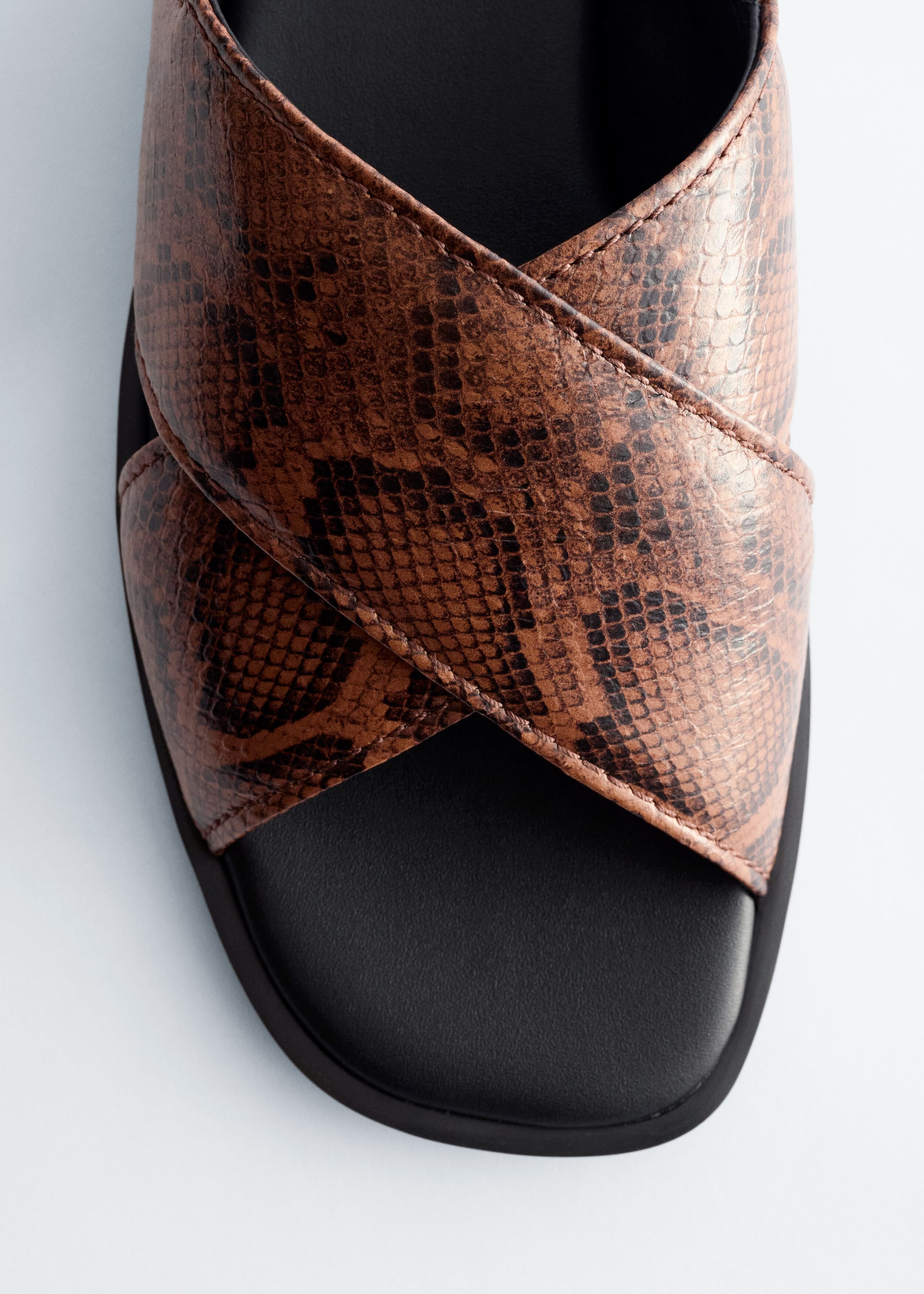 Image of Crossover-Sandalen aus Leder