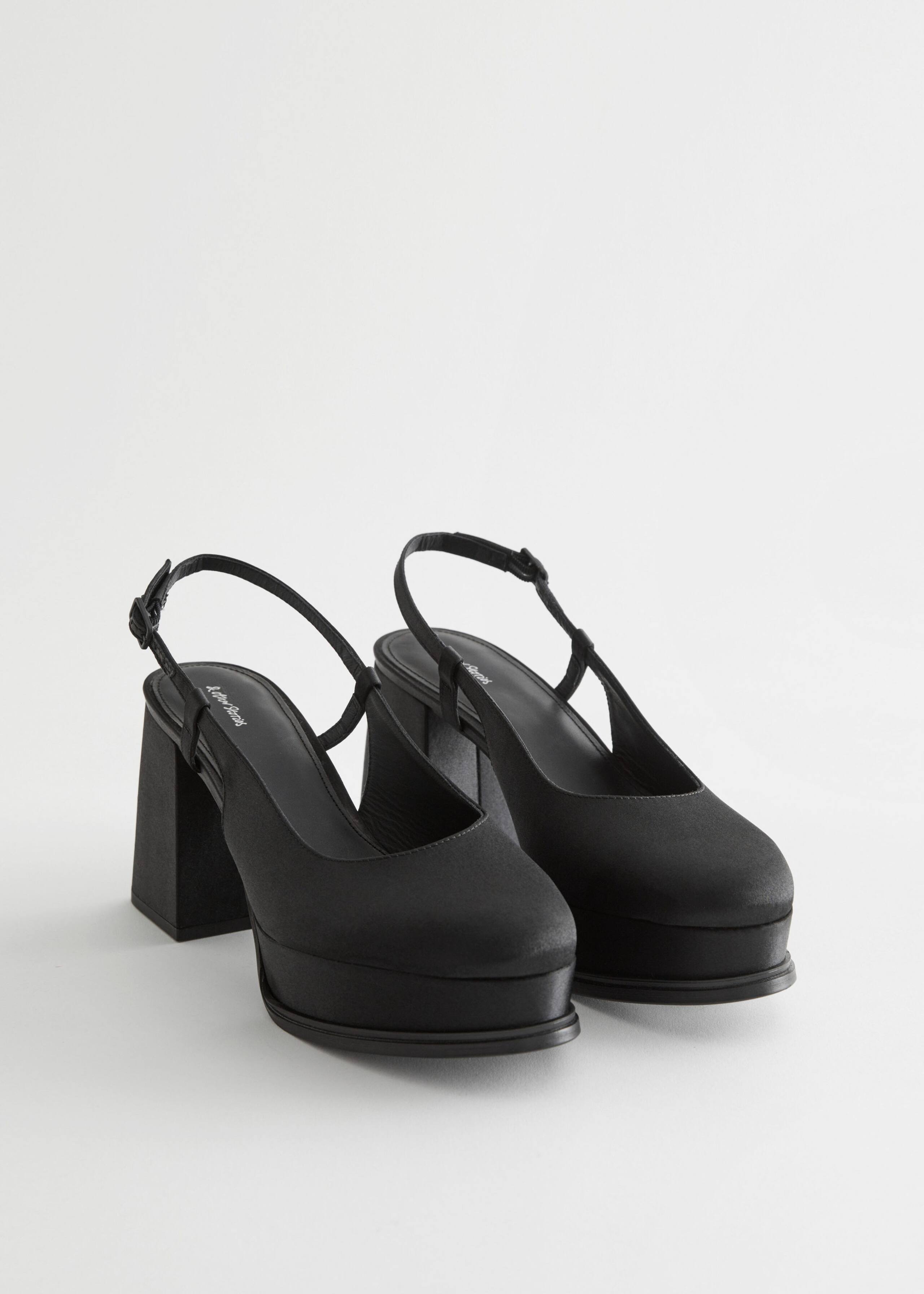 SatinPlatformSandals - Satin Black - Natura morta