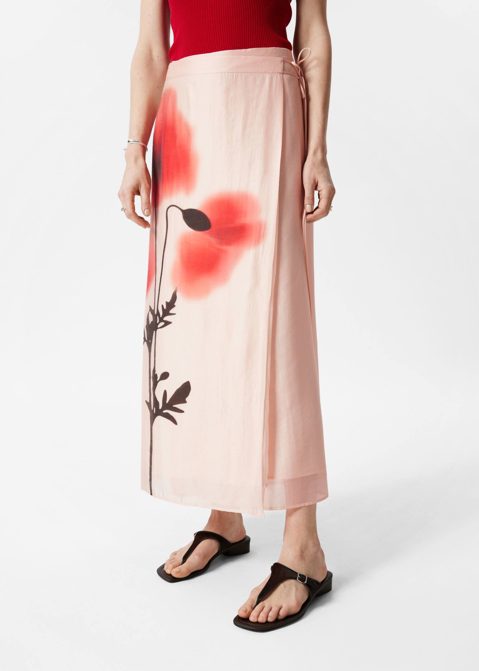 Maxi gonna a portafoglio - Rosa/Rosso - 3