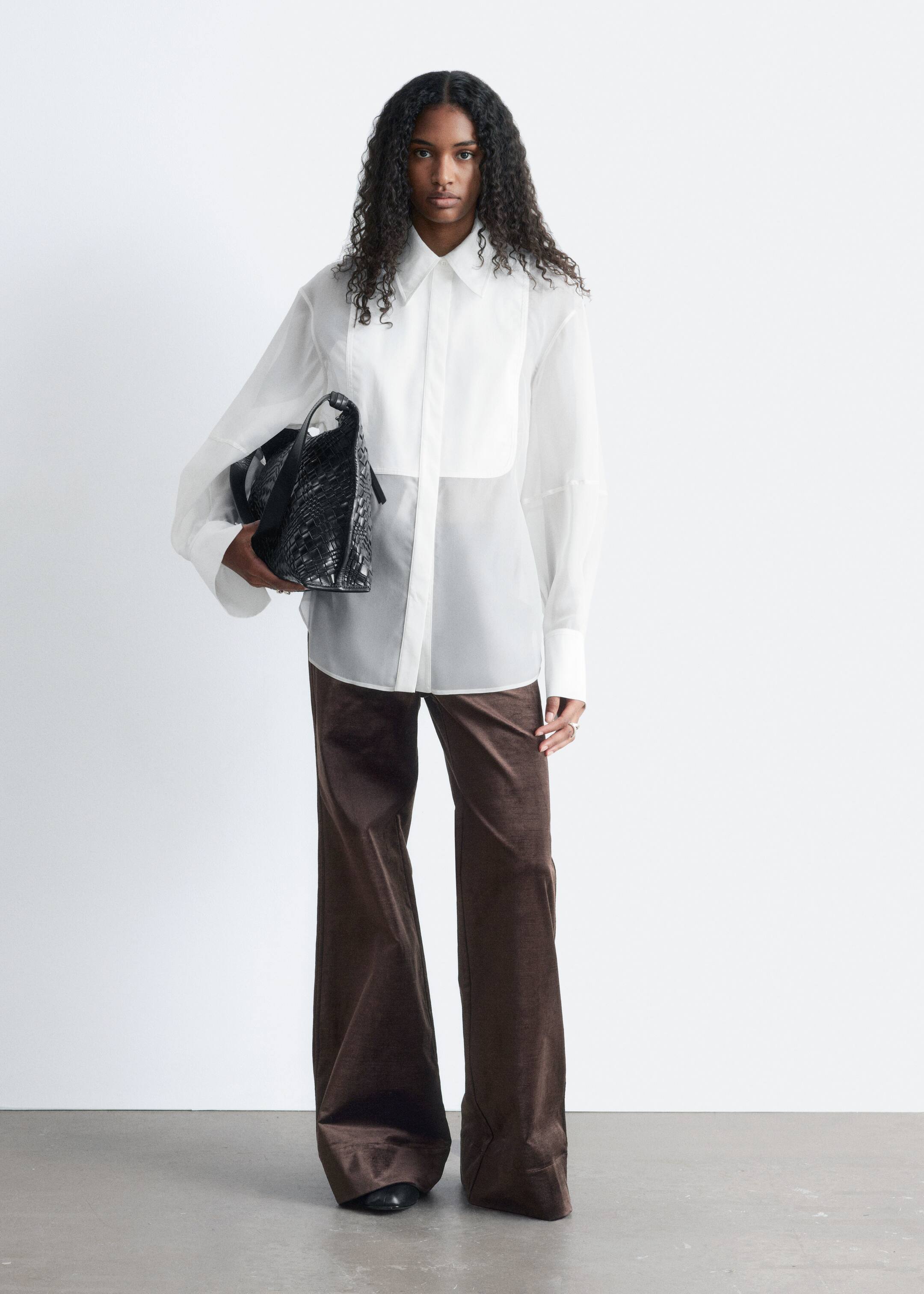 Agrandir l'image: Silk Dress Shirt - Blanc - FEMME | H&M FR 2