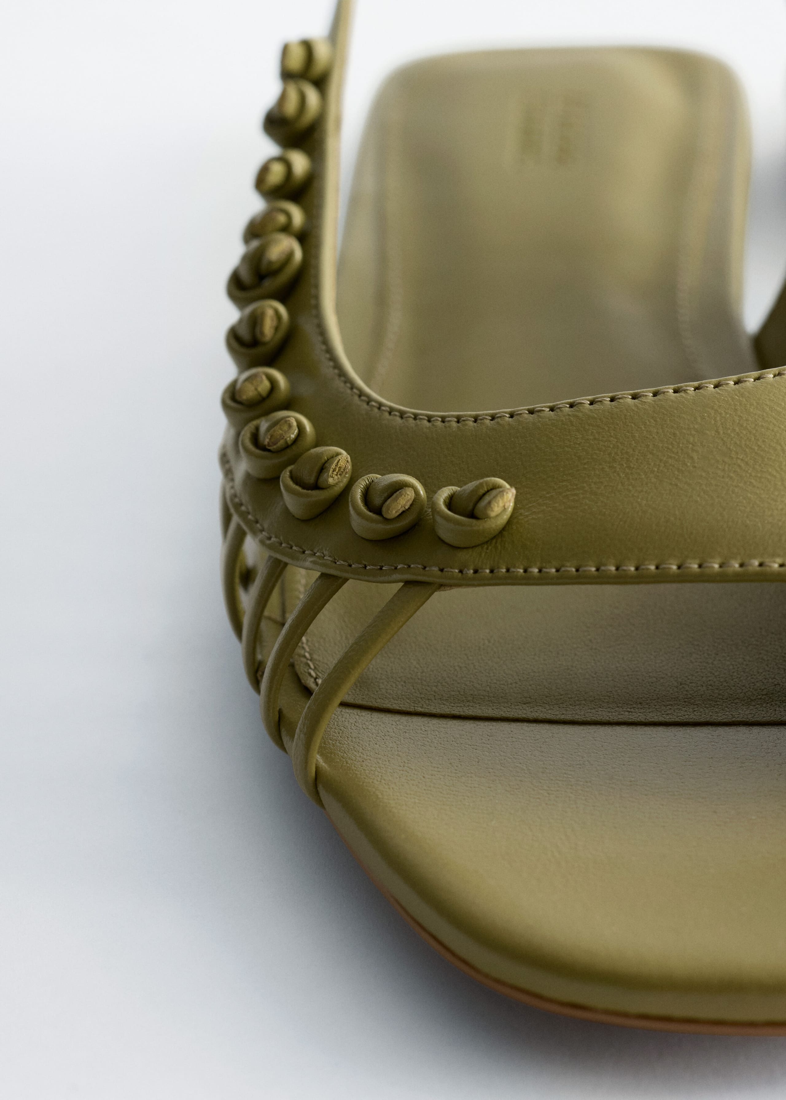 Leather Slingback Sandals - Green - Still Life