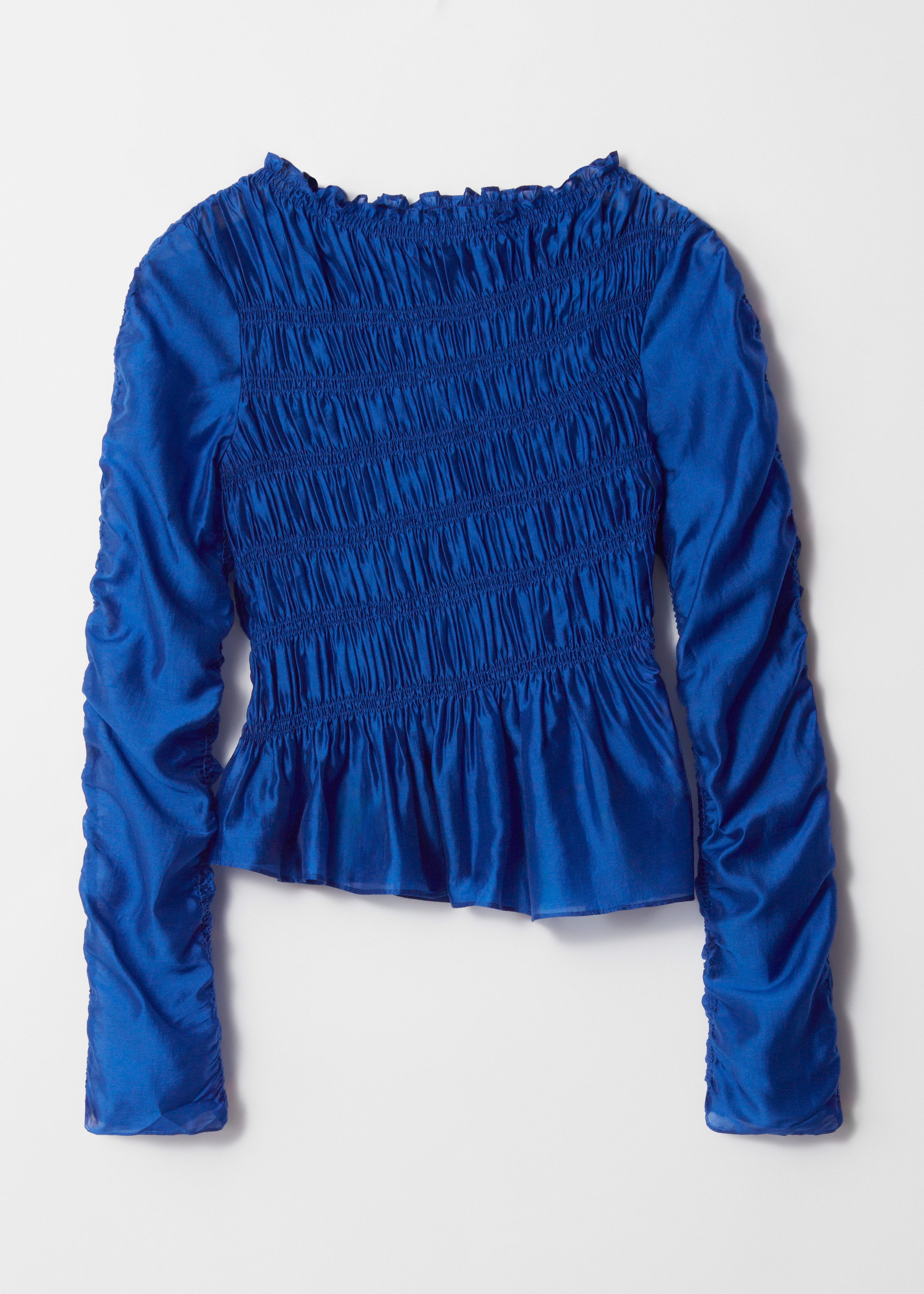 Smocked Top - Blue - Long sleeve tops - & Other Stories US