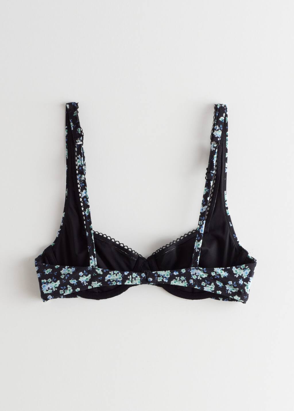 Floral Print Underwire Bikini Top - Blue Florals - Natura morta