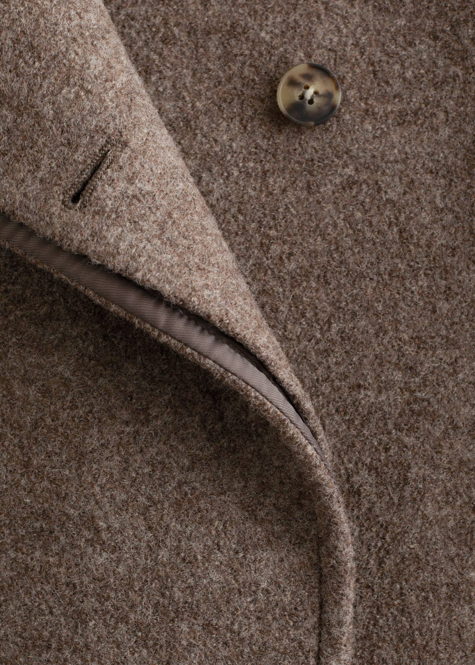 Asymmetrische Wolljacke - Graubraun - 9