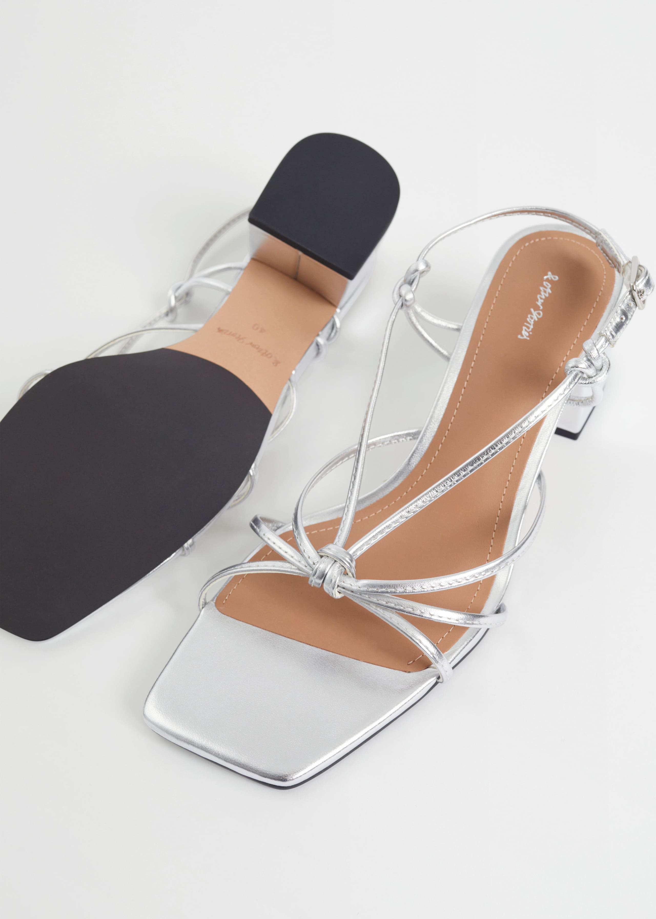 Image of Strappy Knotted Leather Sandals
