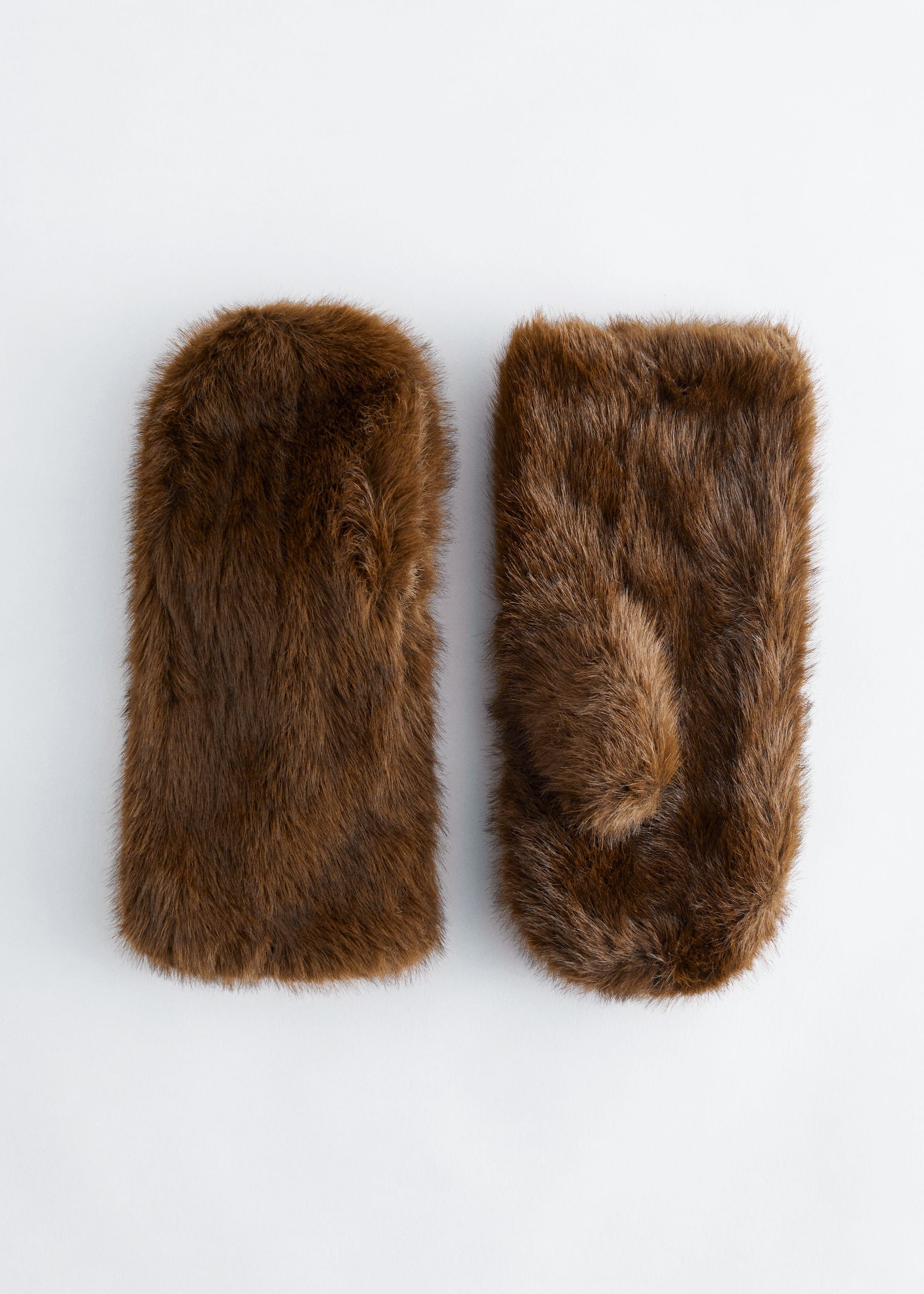 Größeres Bild anzeigen: Fäustlinge aus Kunstpelz - Braun - Ladies | H&M AT 1