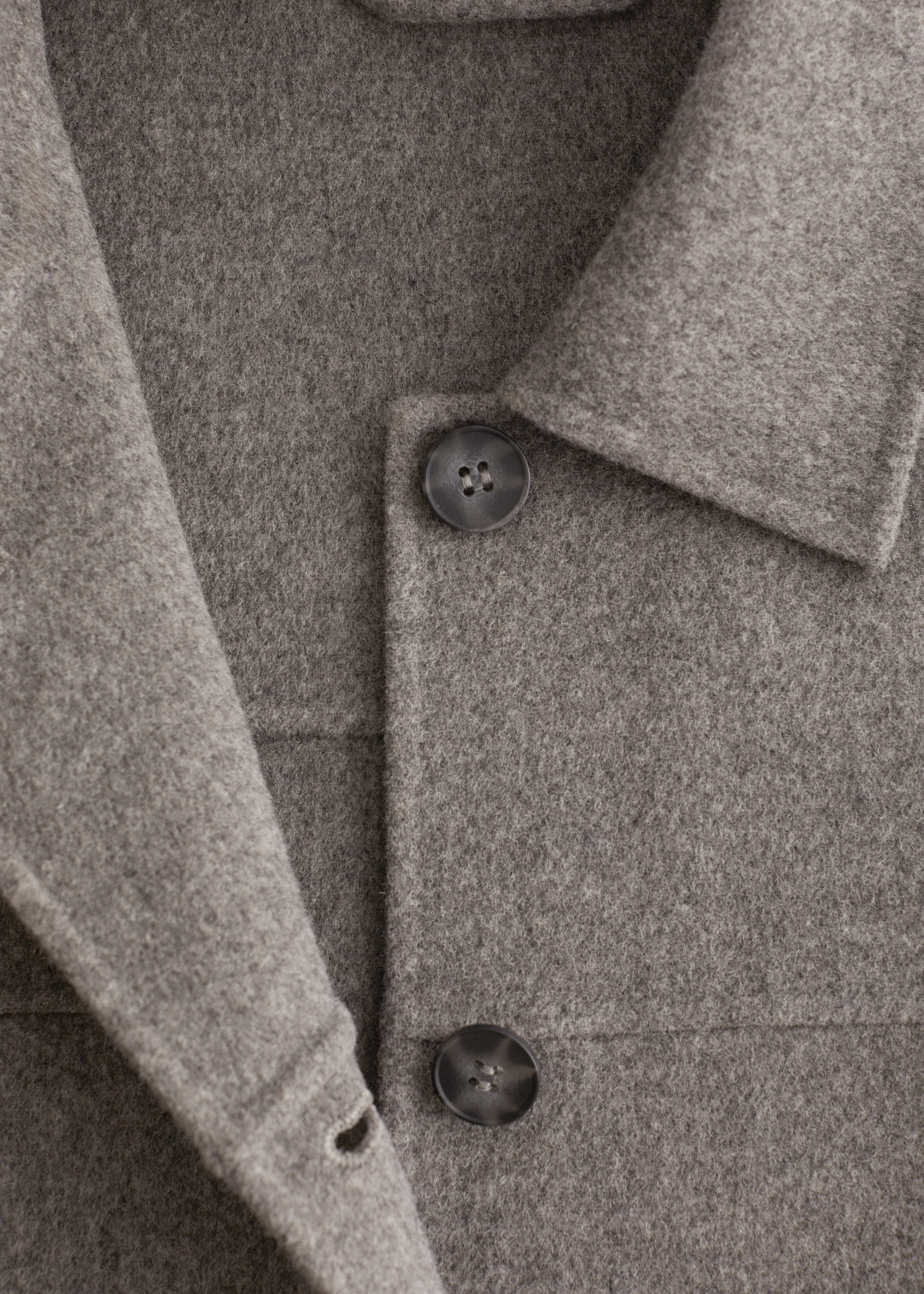 Collared Wool Jacket - Grey - Jackets - & Other Stories US