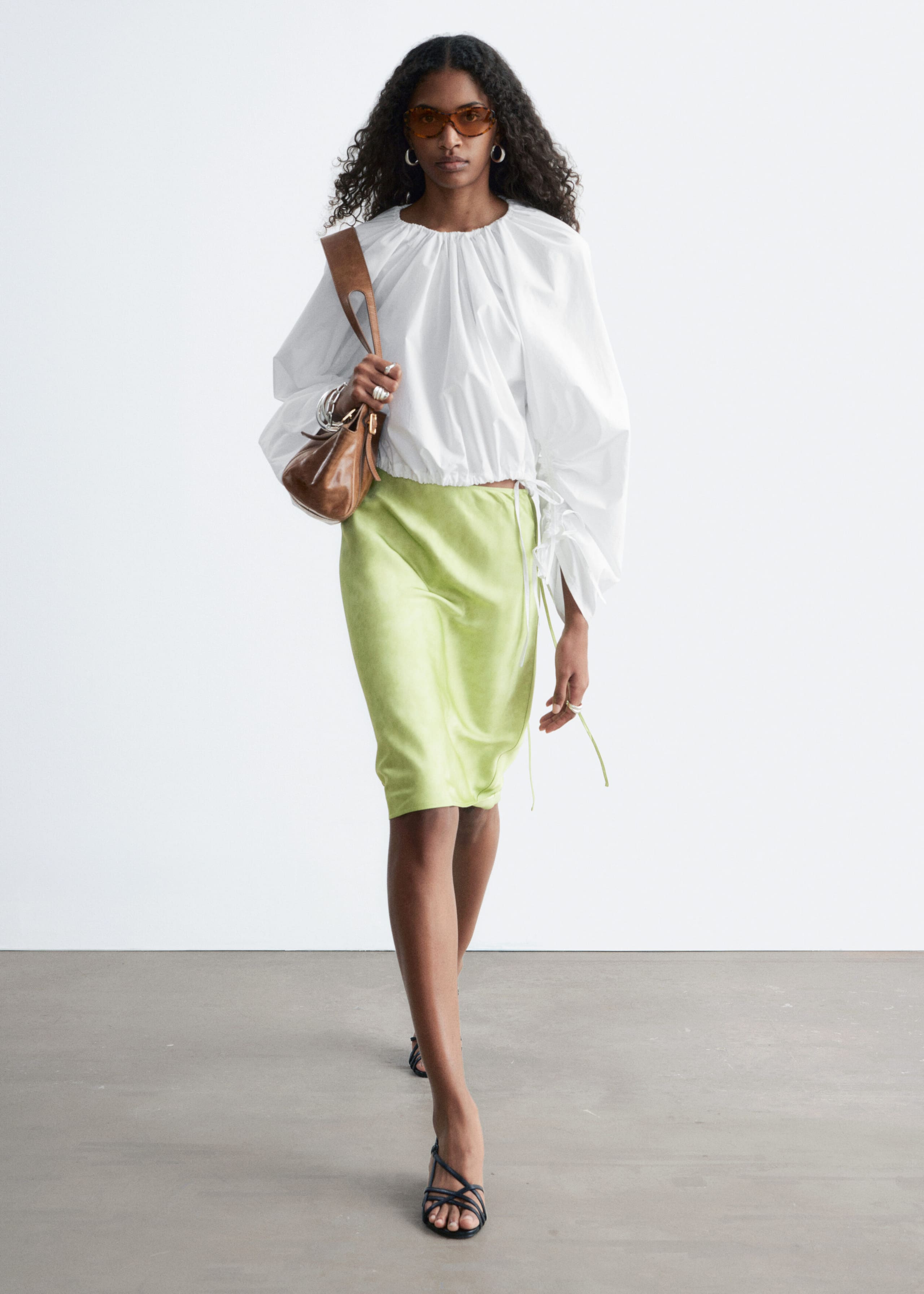 Image of Sculptural Drawstring Blouse