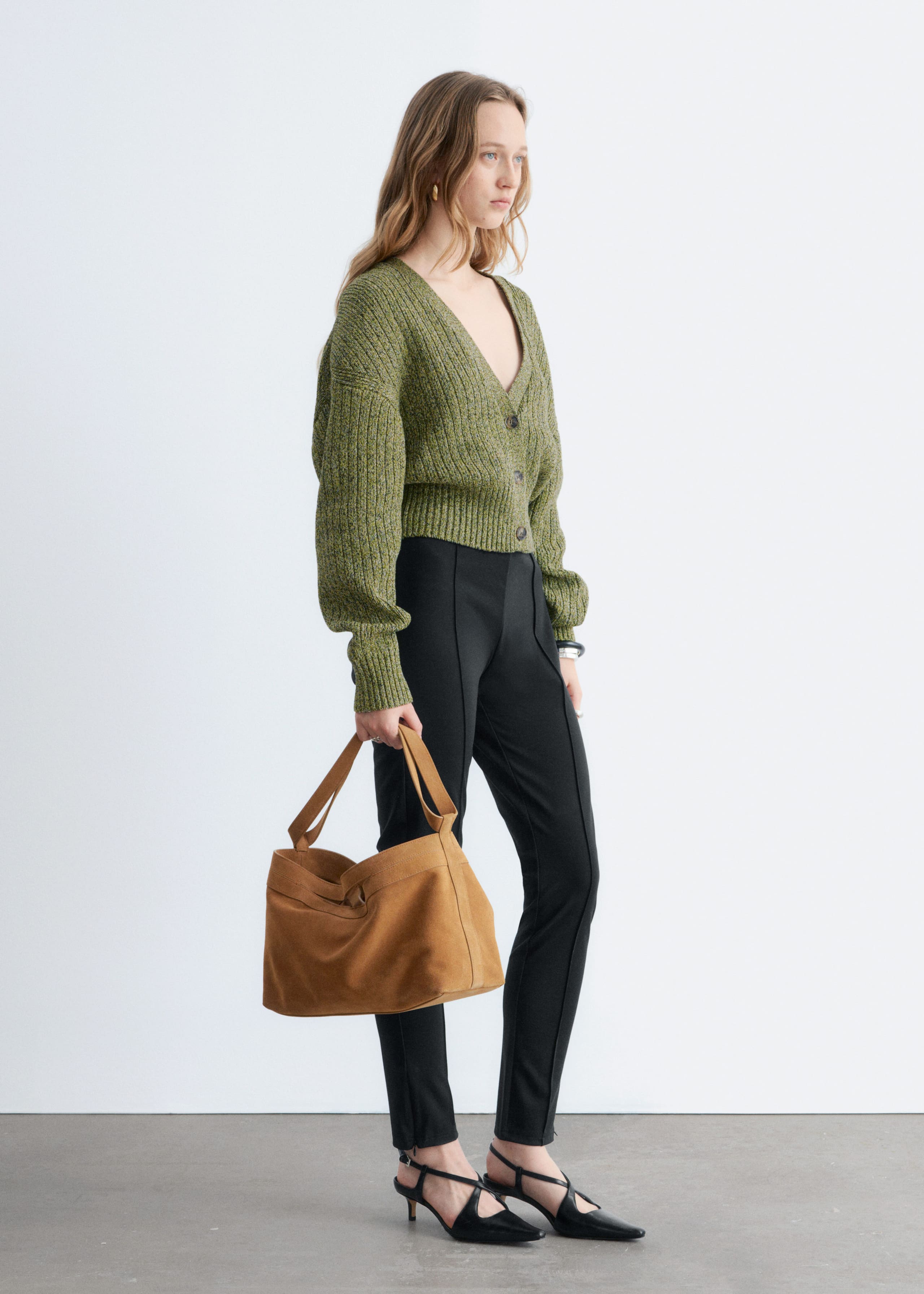 Image of Rib-Knit Cotton Cardigan