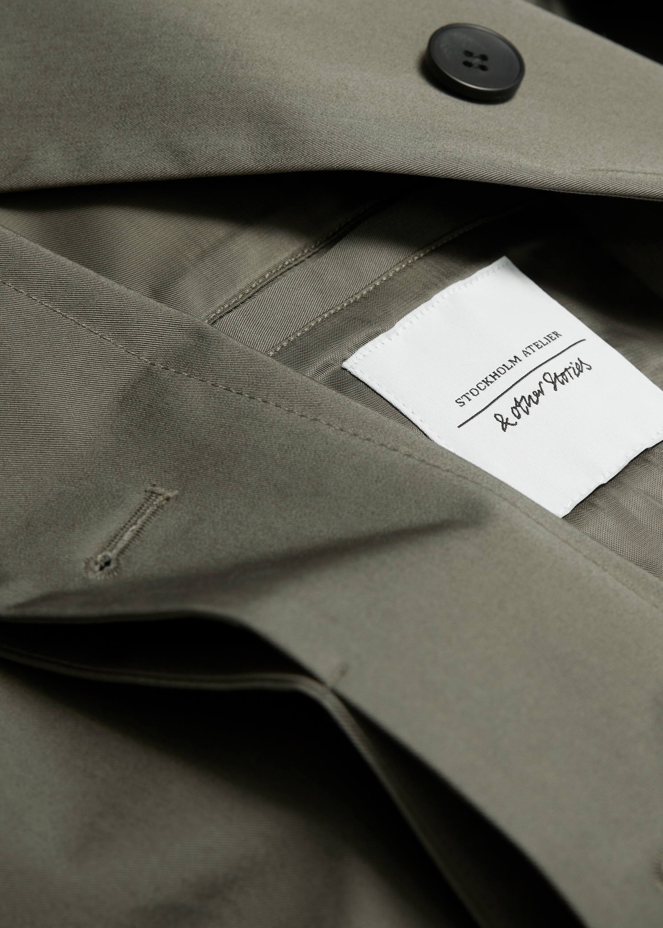 Agrandir l'image: Trench-coat à boutonnage simple - Kaki - FEMME | H&M CH 3