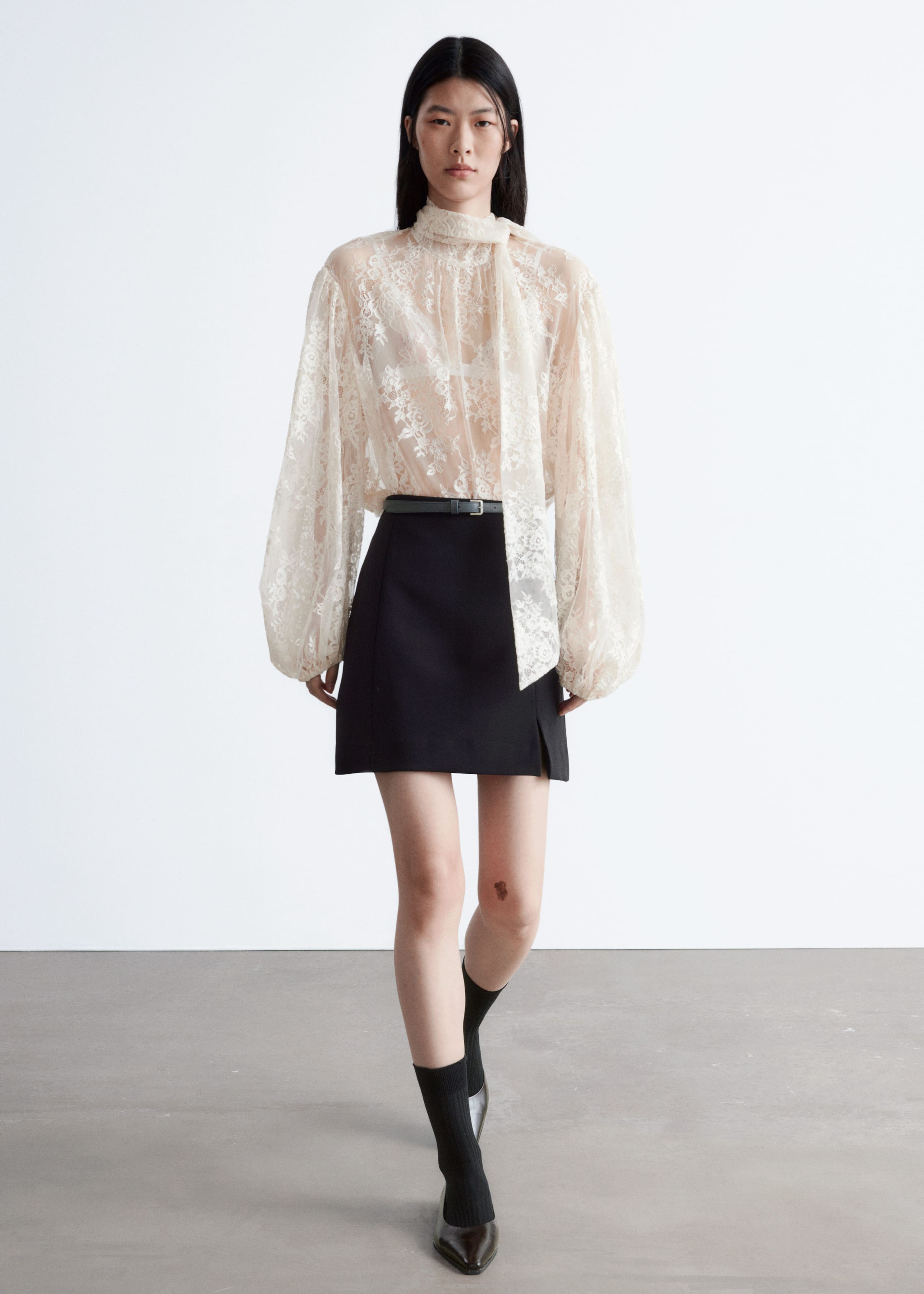 Image of High-Waist Mini Skirt