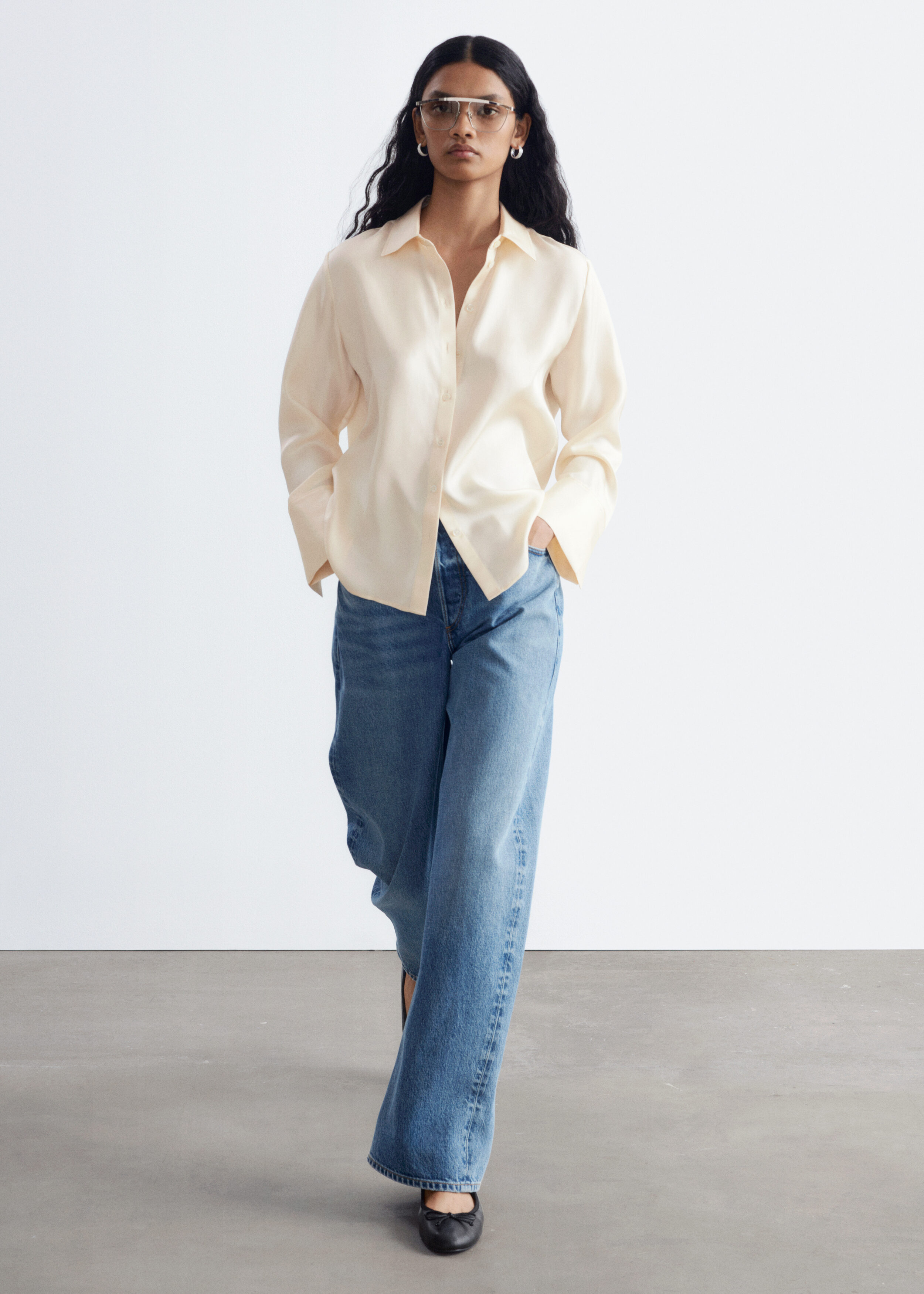 Relaxed Silk Shirt - Cream - Shirts - & Other Stories US