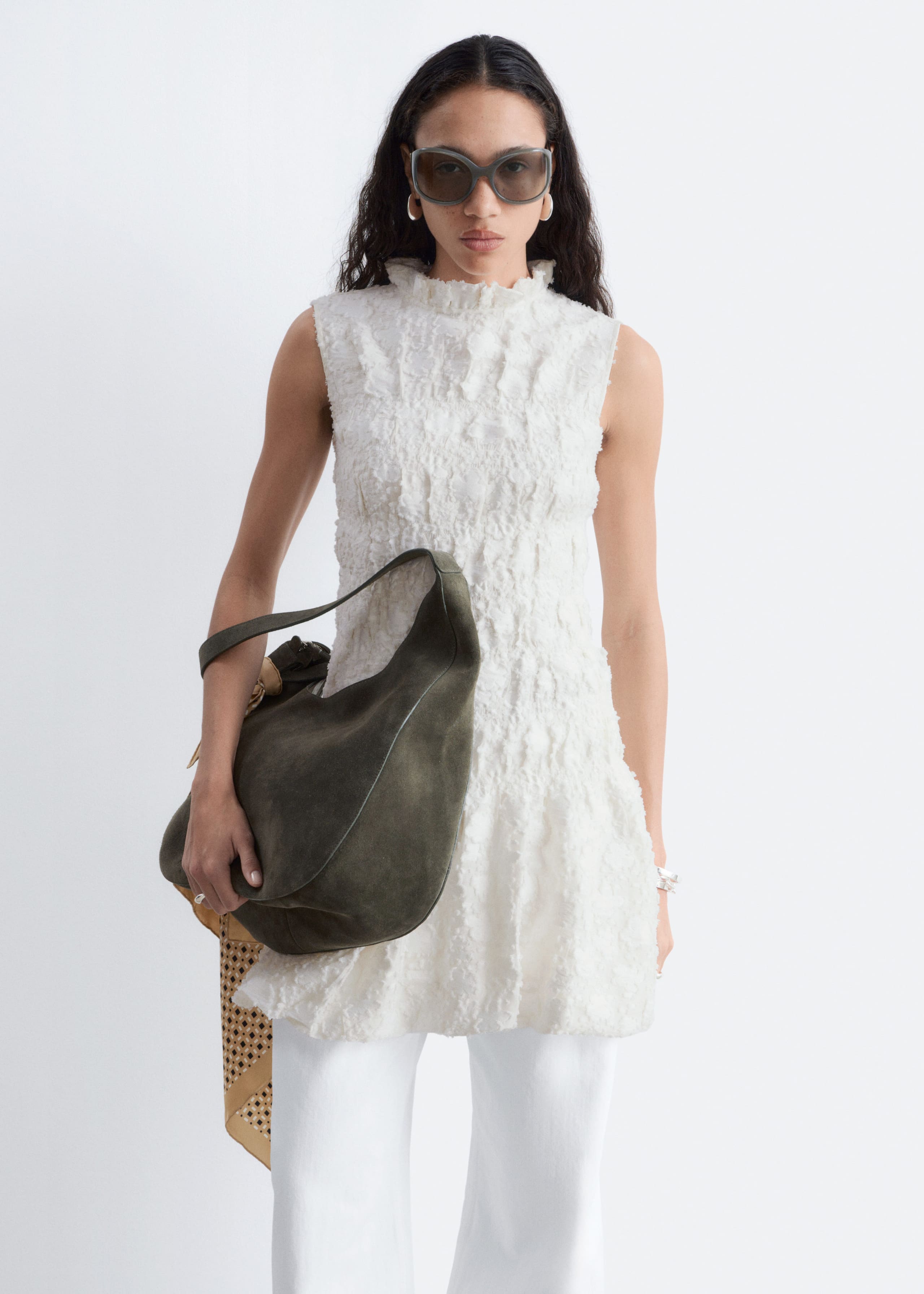 Smock Mini Dress - Yellow - Lookbook