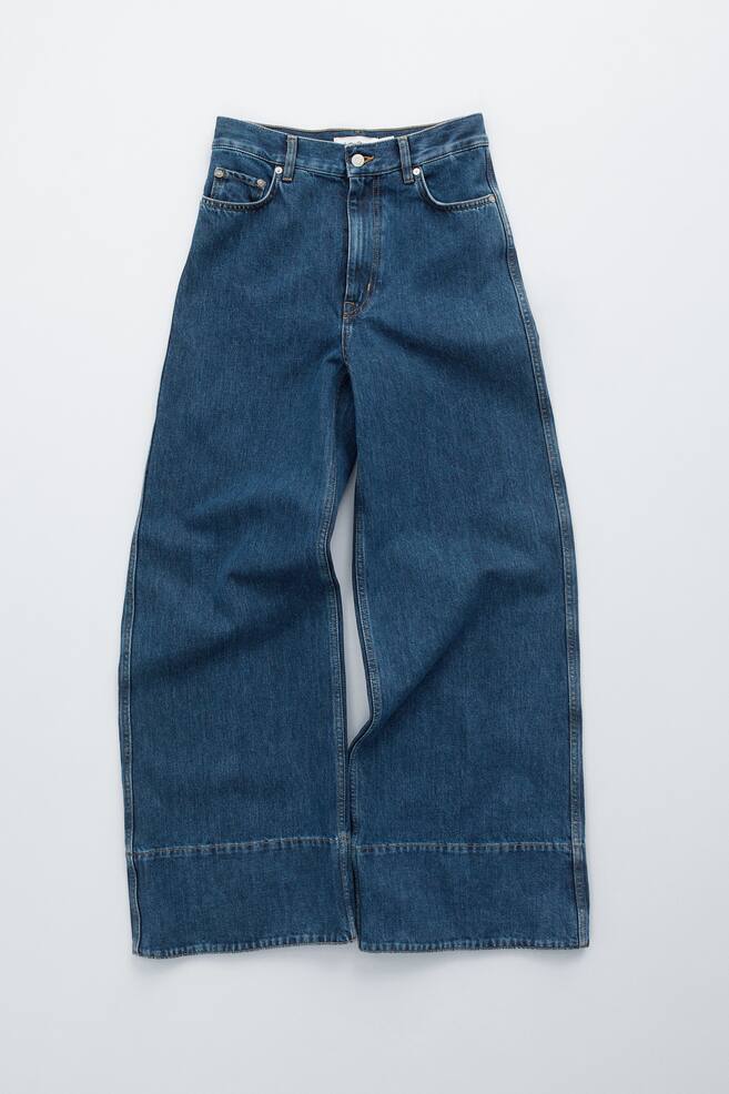 Jeans lunghi a gamba larga - Blu - 1
