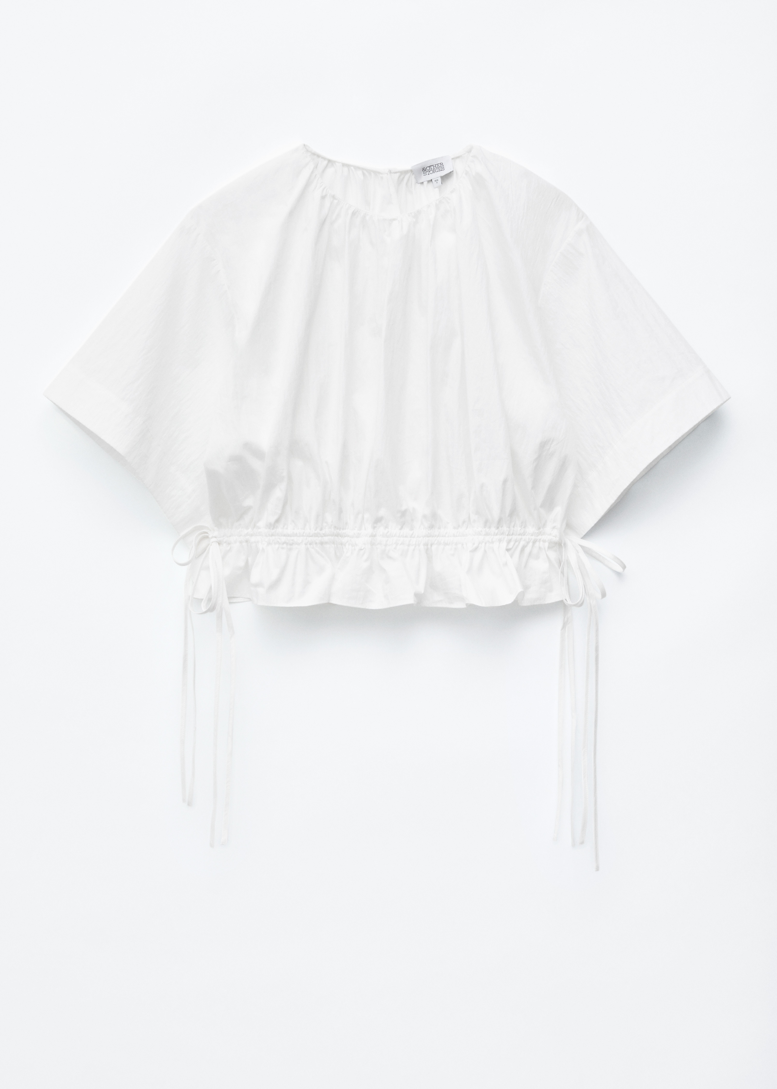 Oberteil mit Kordelzug - Weiß/Rot