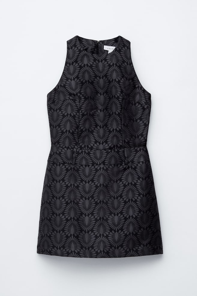 Minivestido de brocado - Negro - 1