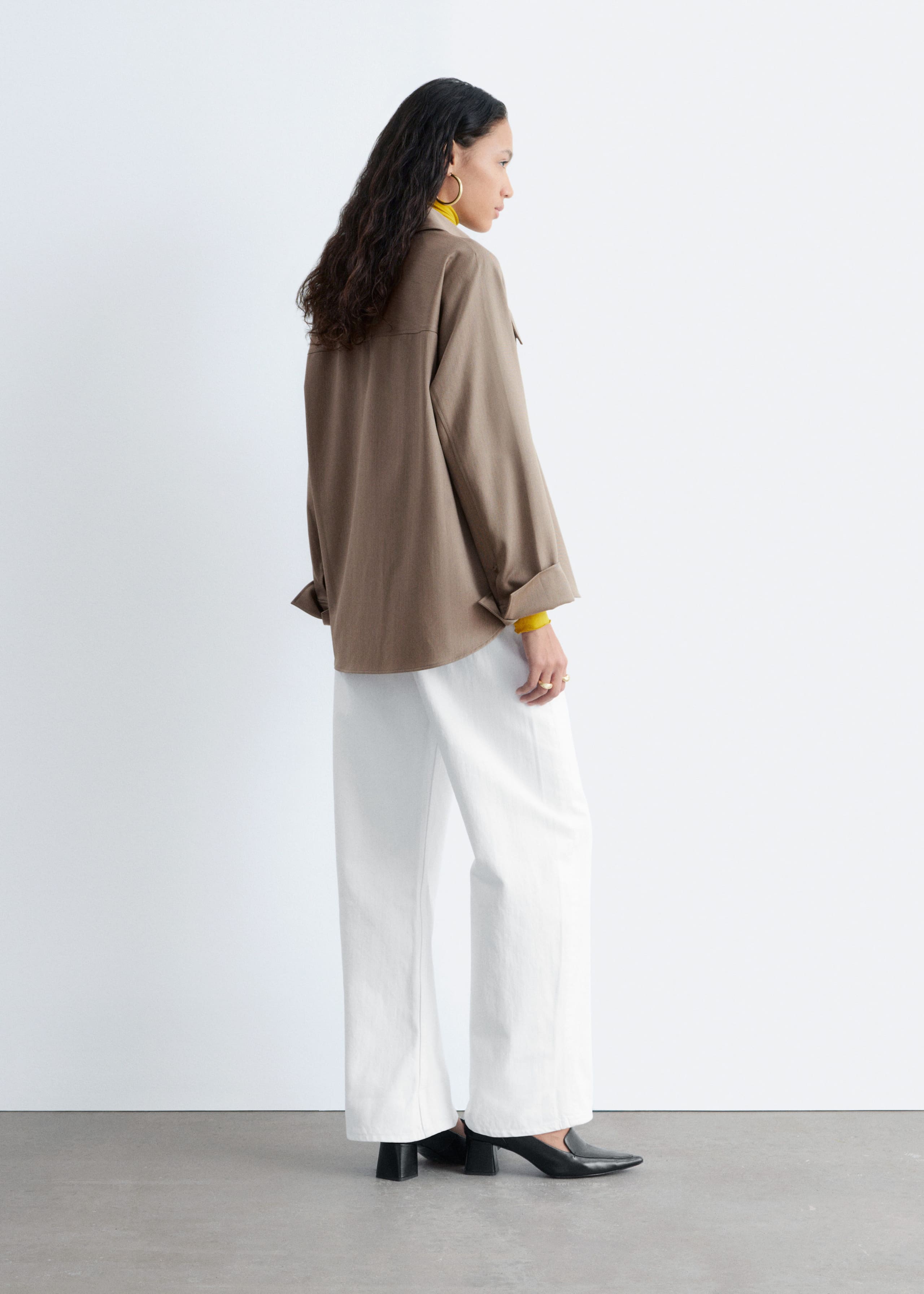 Image of Structured wool-cotton shirt