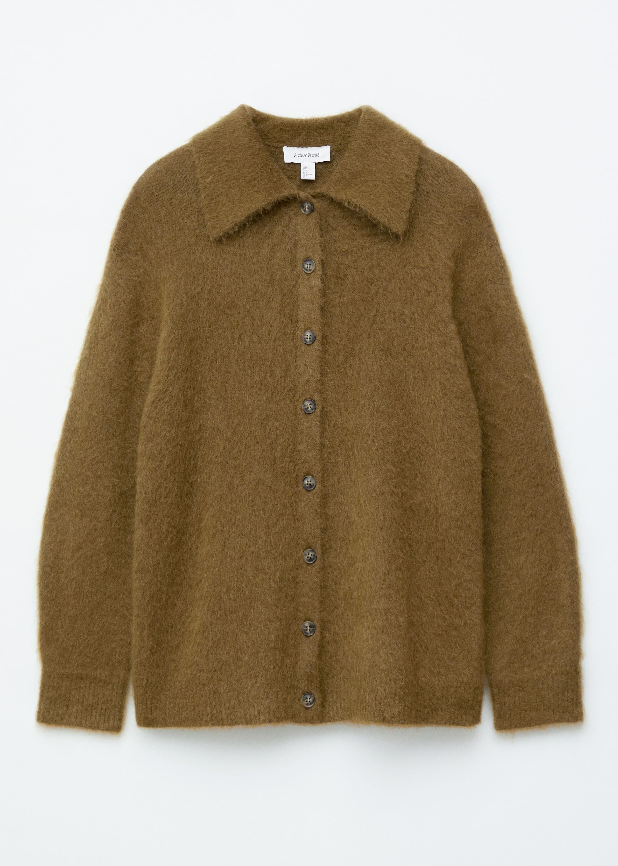 Image of Brushed-Knit Oversized Cardigan