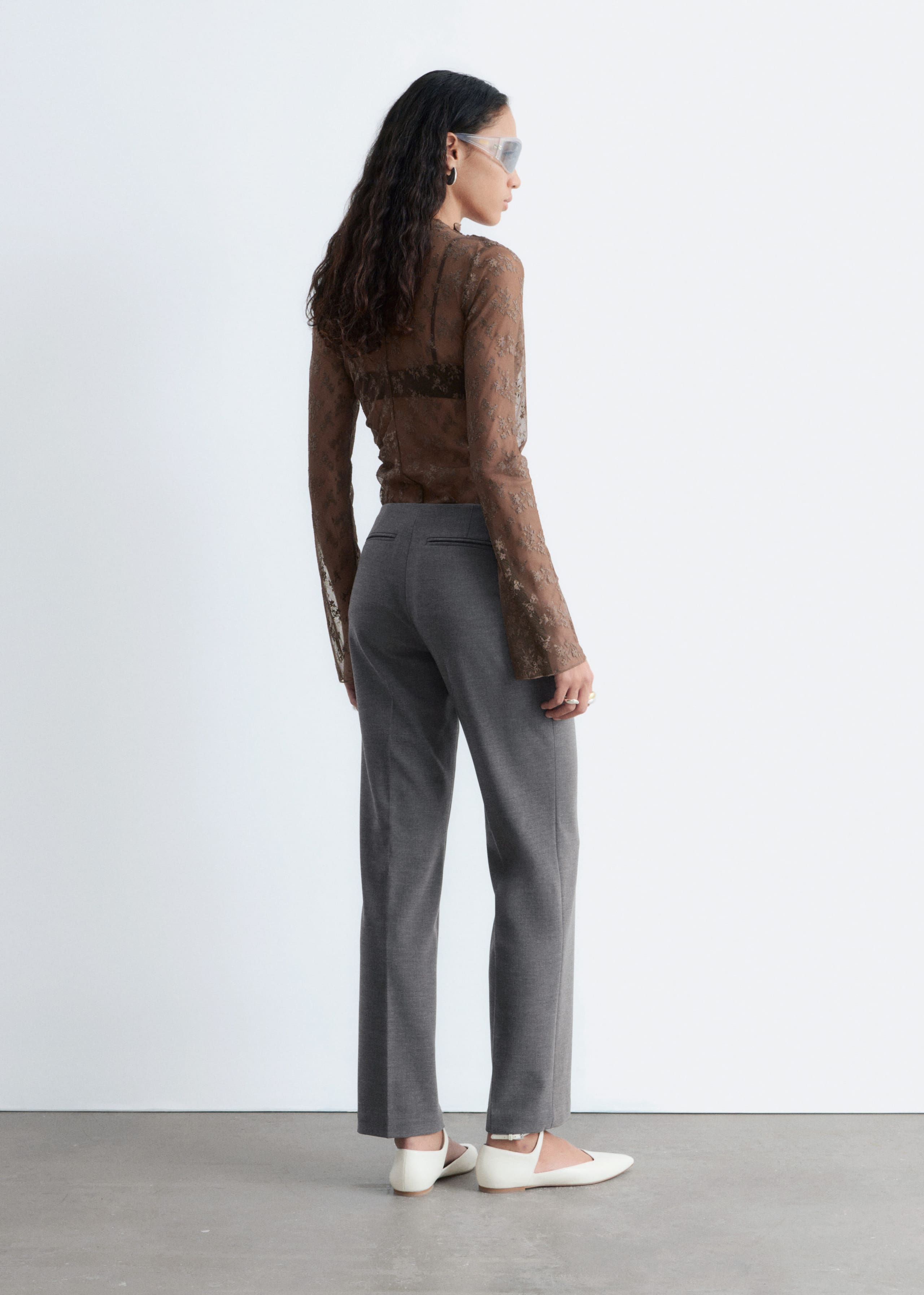 Image of Long-Sleeve Lace Top