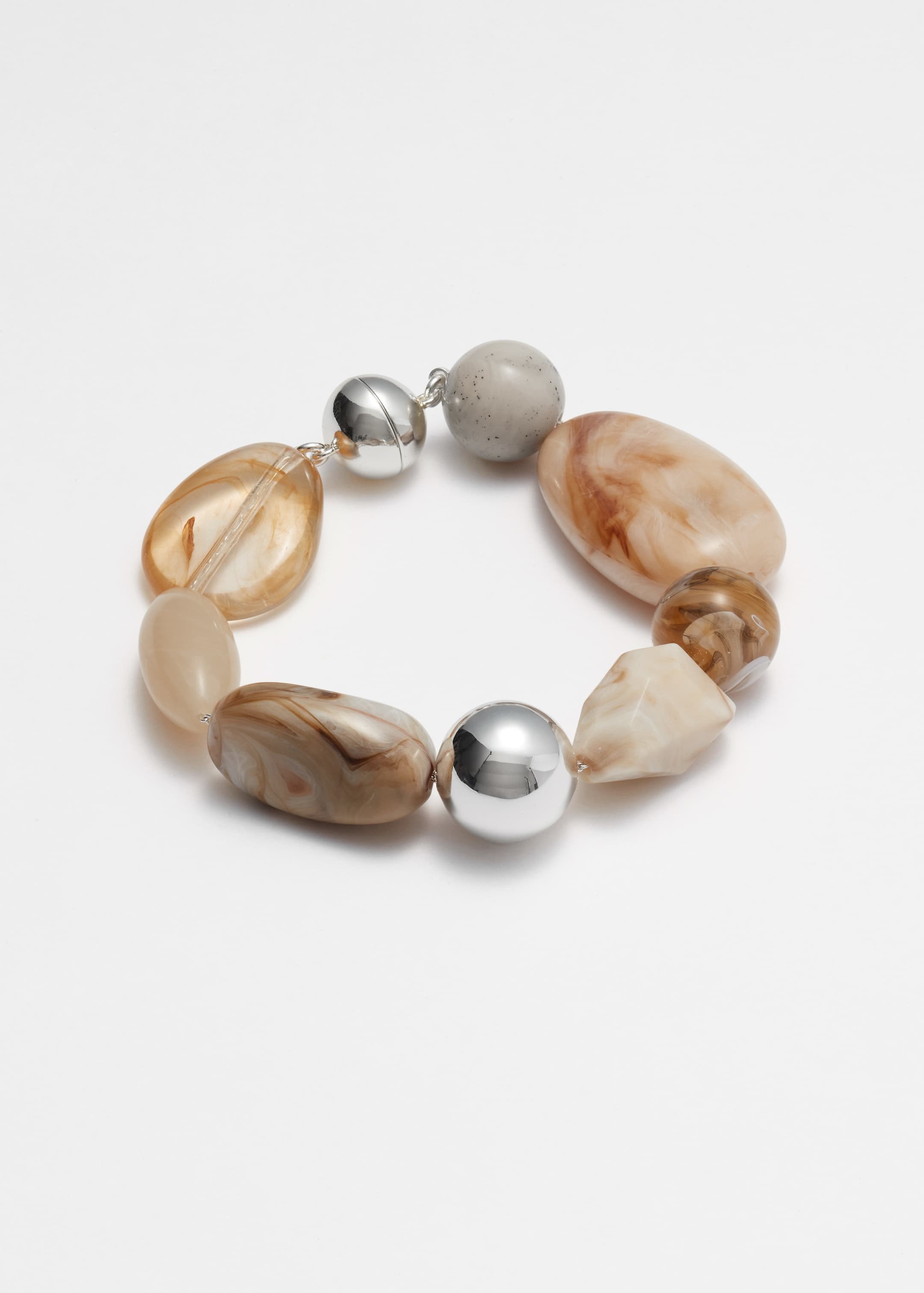 Agrandir l'image: Bracelet à perles irrégulières - Ambre/Argent - FEMME | H&M BE 1