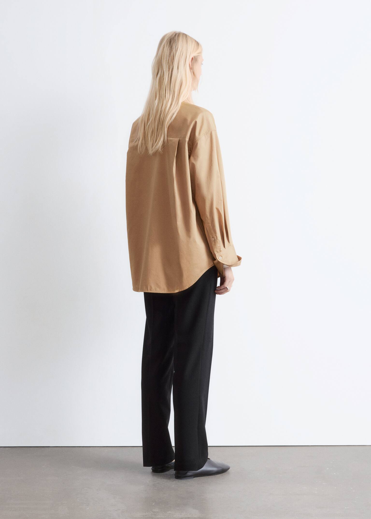 Cotton Shirt - Dark Beige - 4