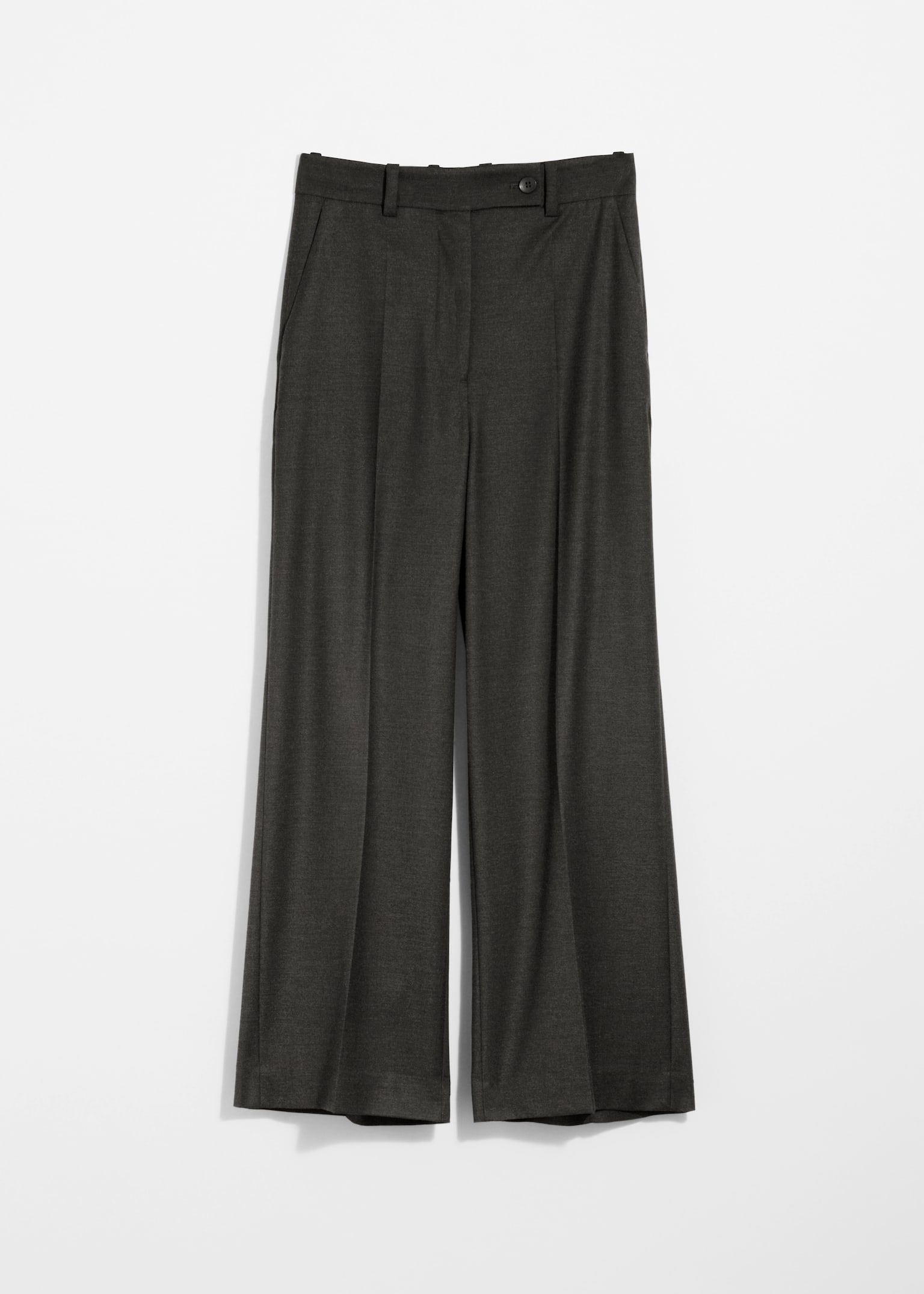 Cropped Tailored Trousers - Grey/Black