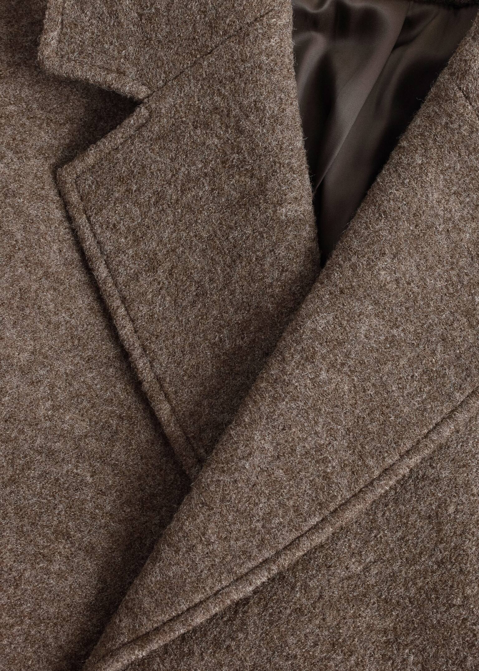 Voluminous Belted Wool Coat - Dark Mole Melange/Black/Navy/Beige - 3