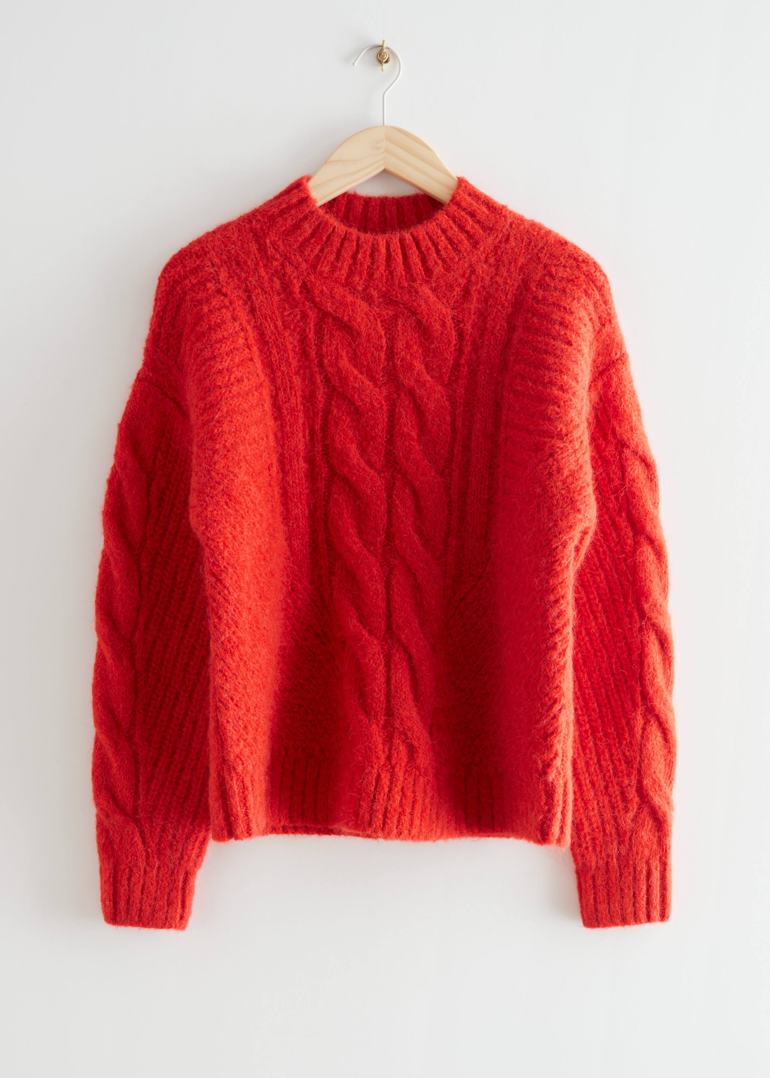 Cable Knit Wool Sweater - Cream - Bodegón
