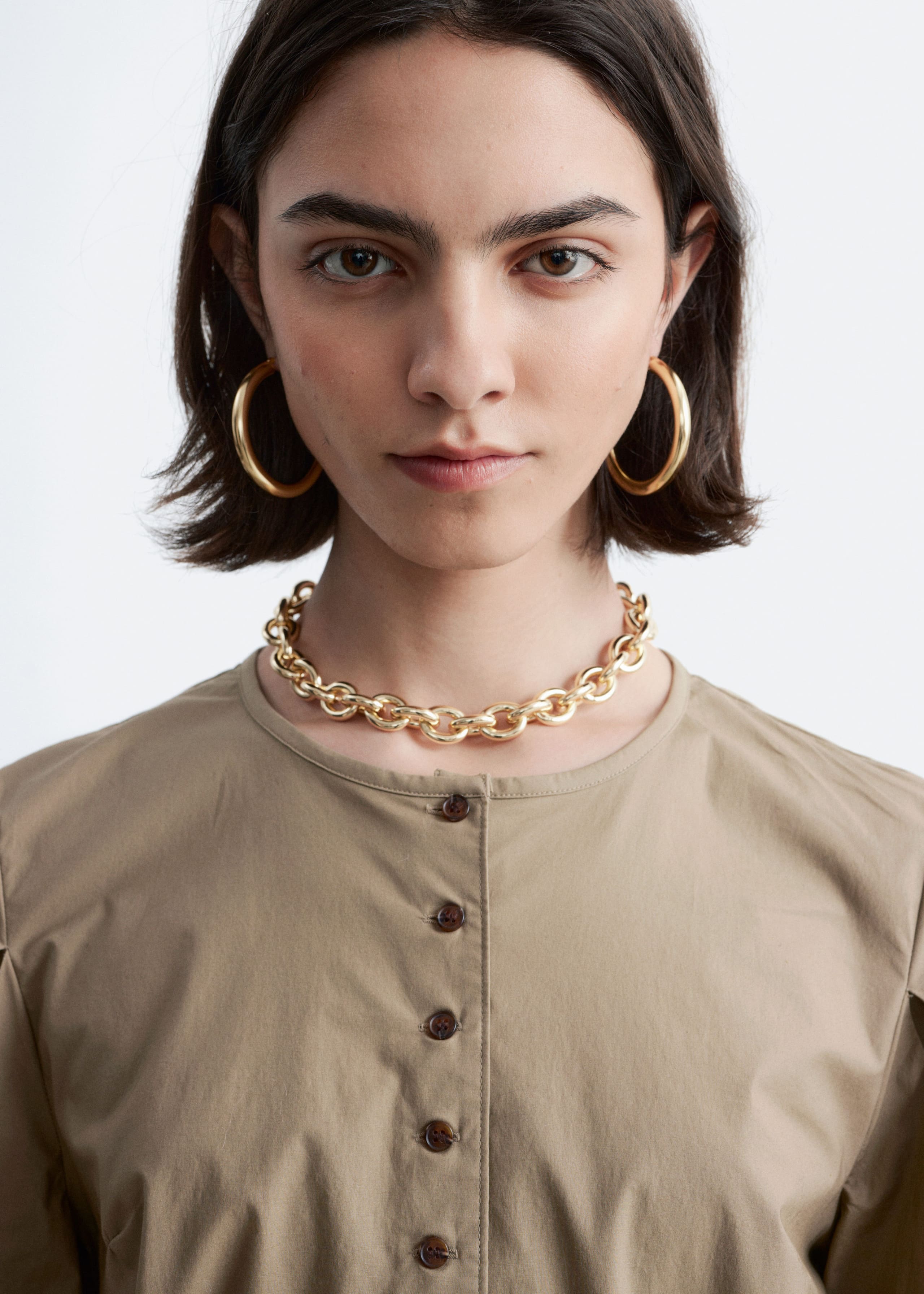 Image of Puff-Sleeve Blouse