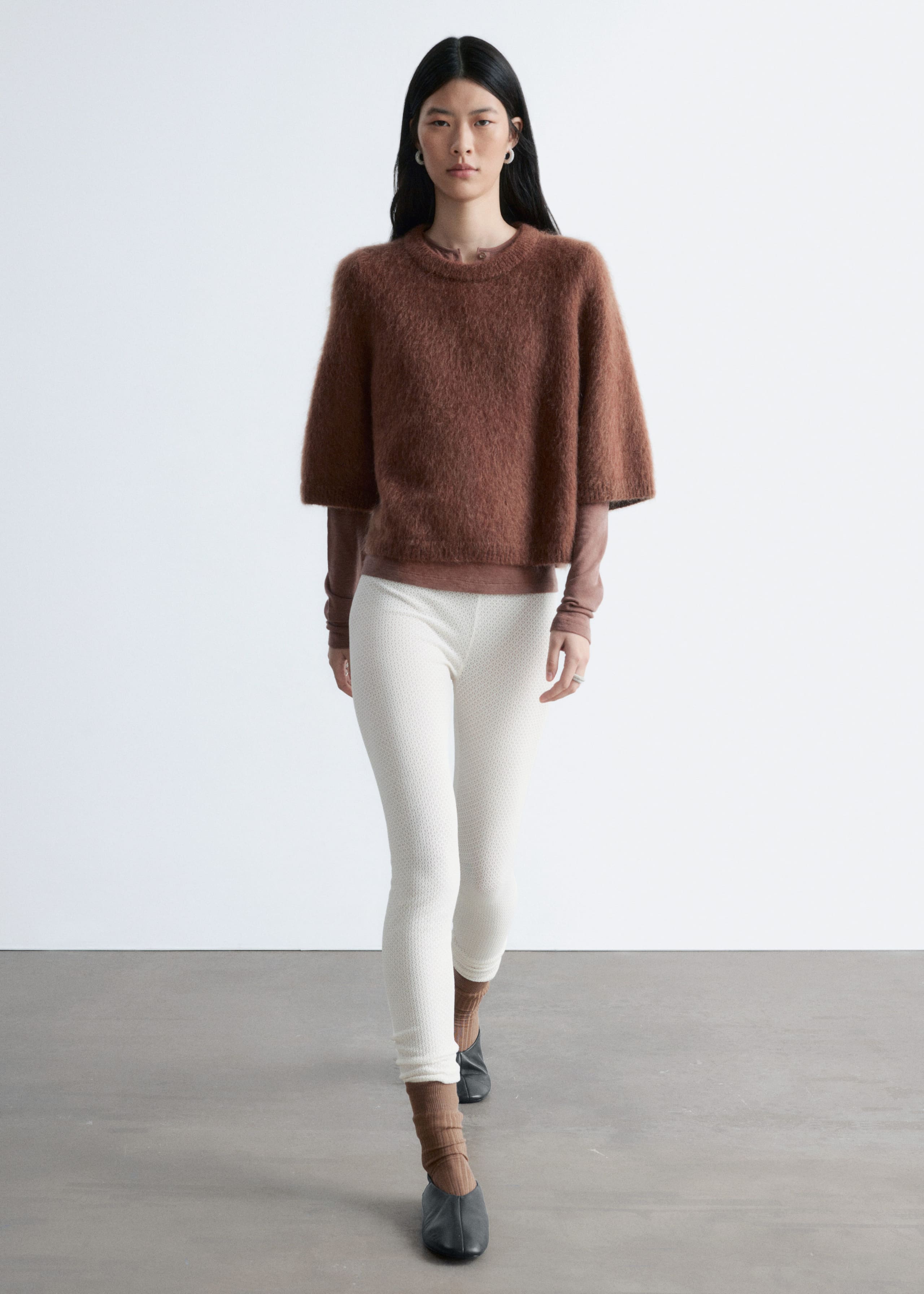 Image of Pointelle-Knit Leggings