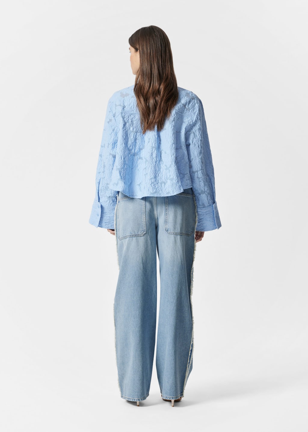 Chemise jacquard - Blanc - Lookbook