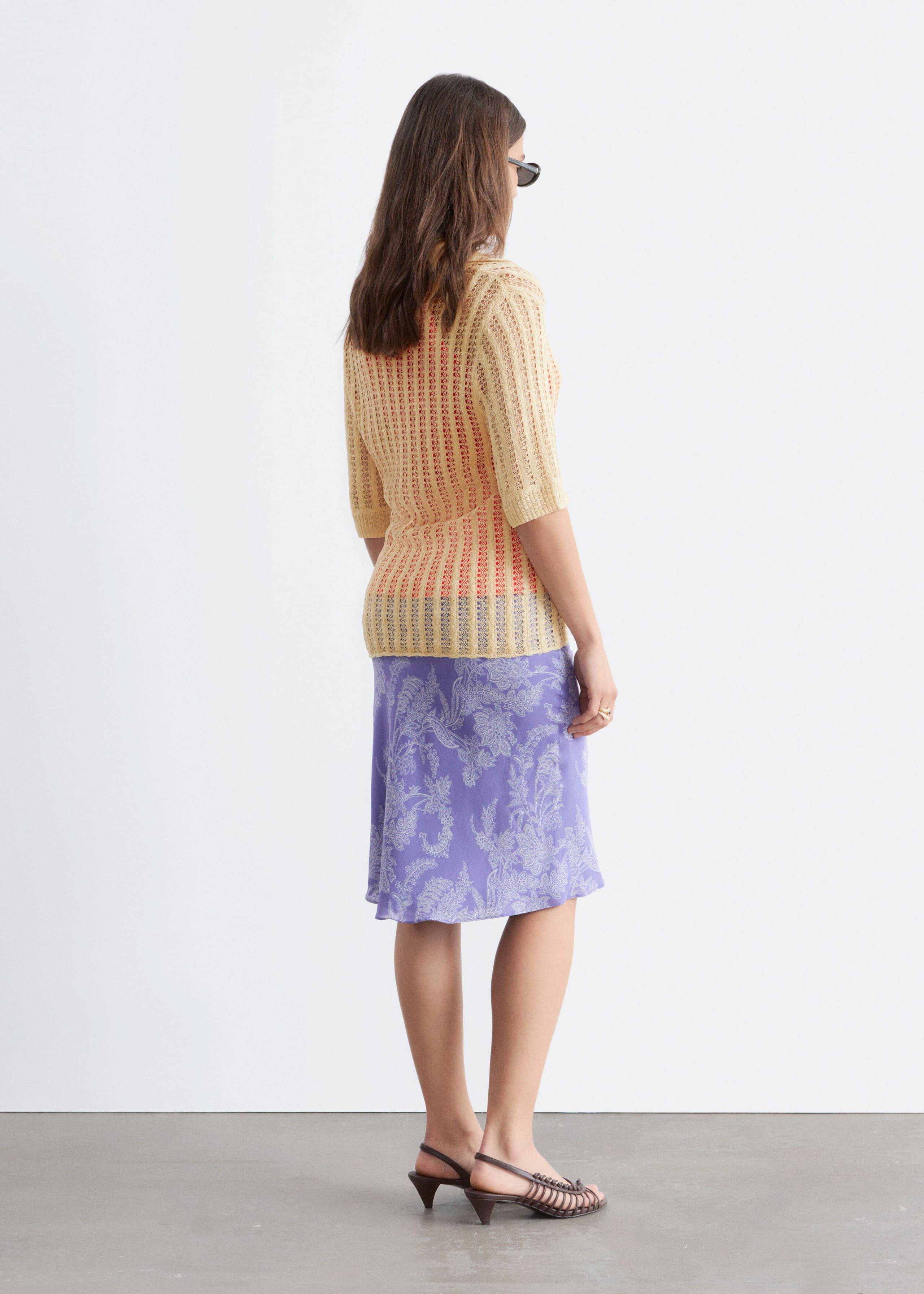 Image of Knee-Length Slip Skirt