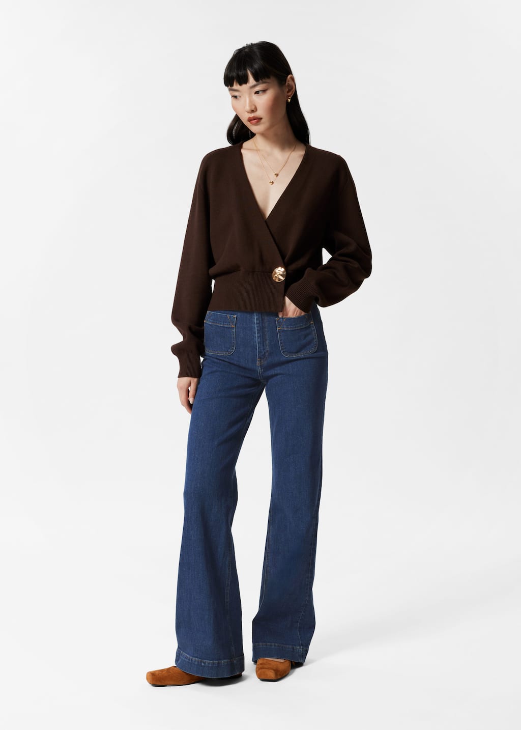 Image of High-Waist Flared Jeans