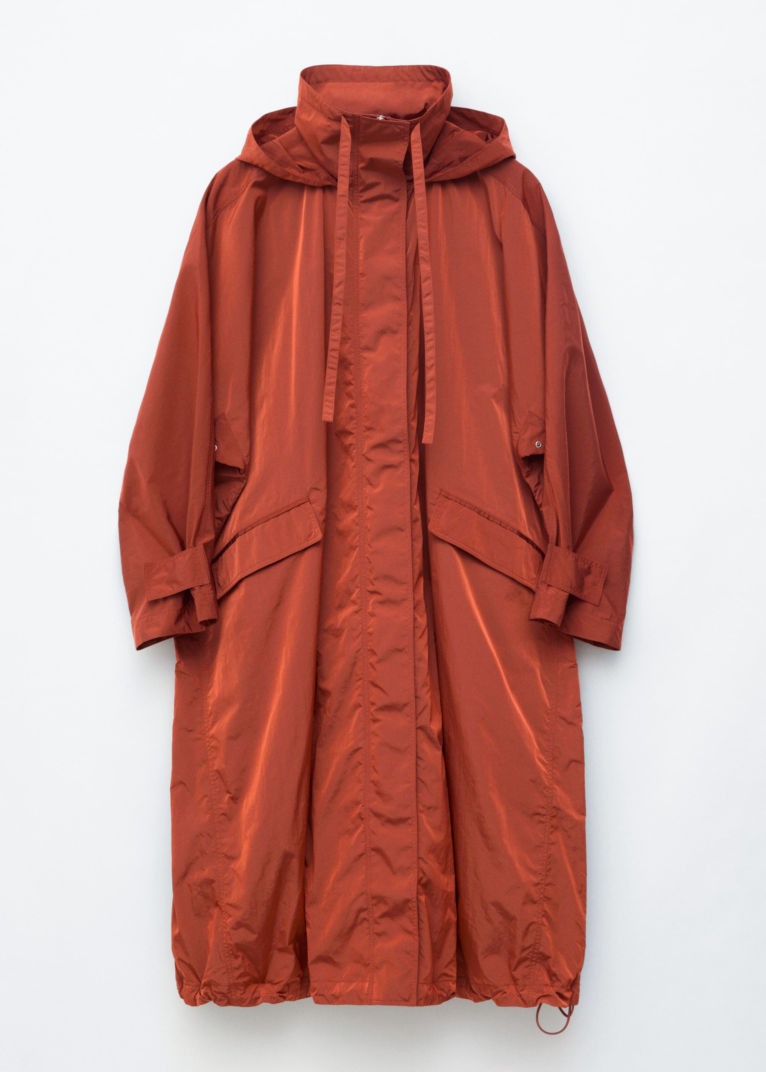 Image of Parka technique à capuche en nylon