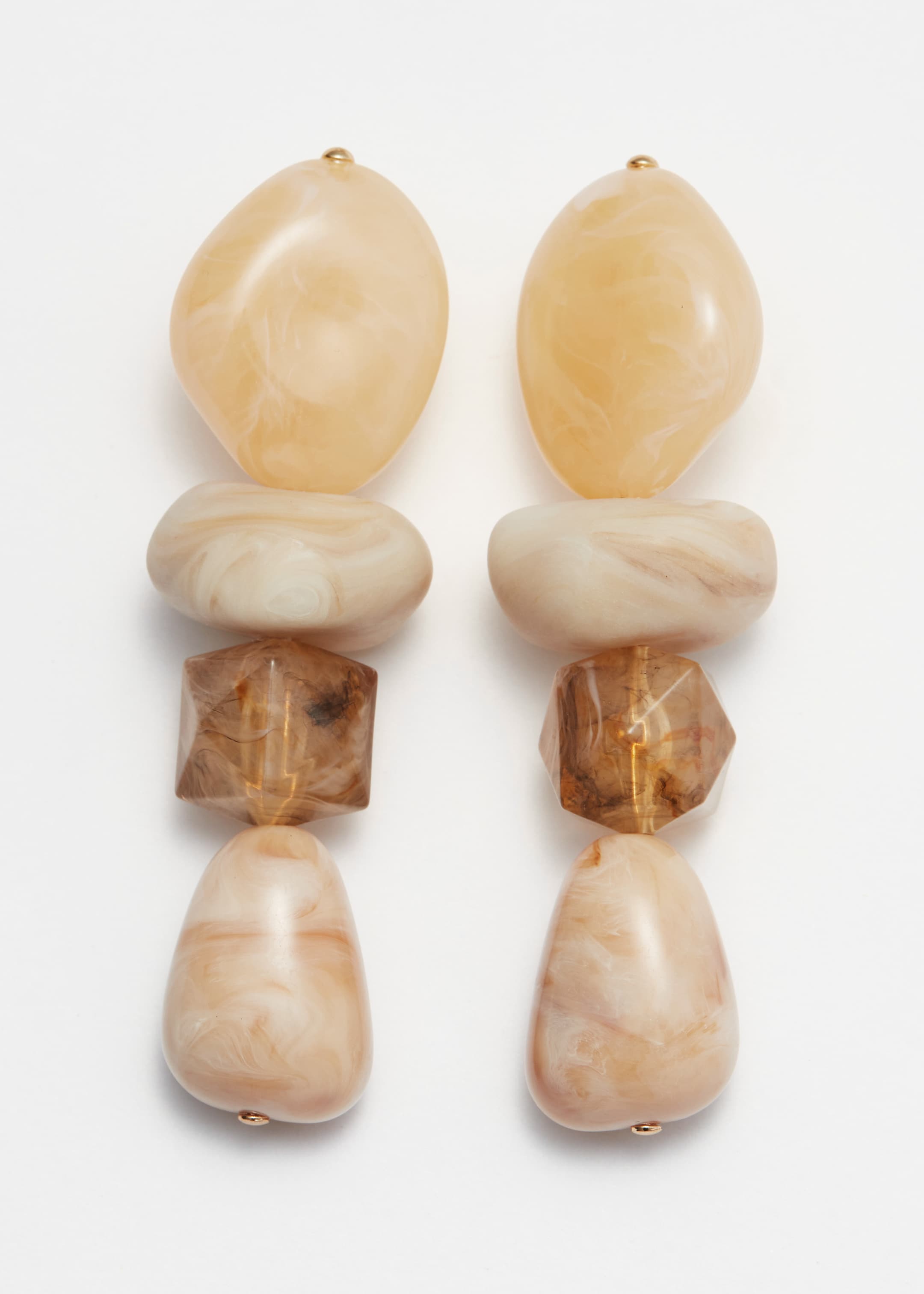 Преглед на по-голямо изображение: Обеци с висулки от мраморни мъниста - Бежово - ЖЕНИ | H&M BG 1