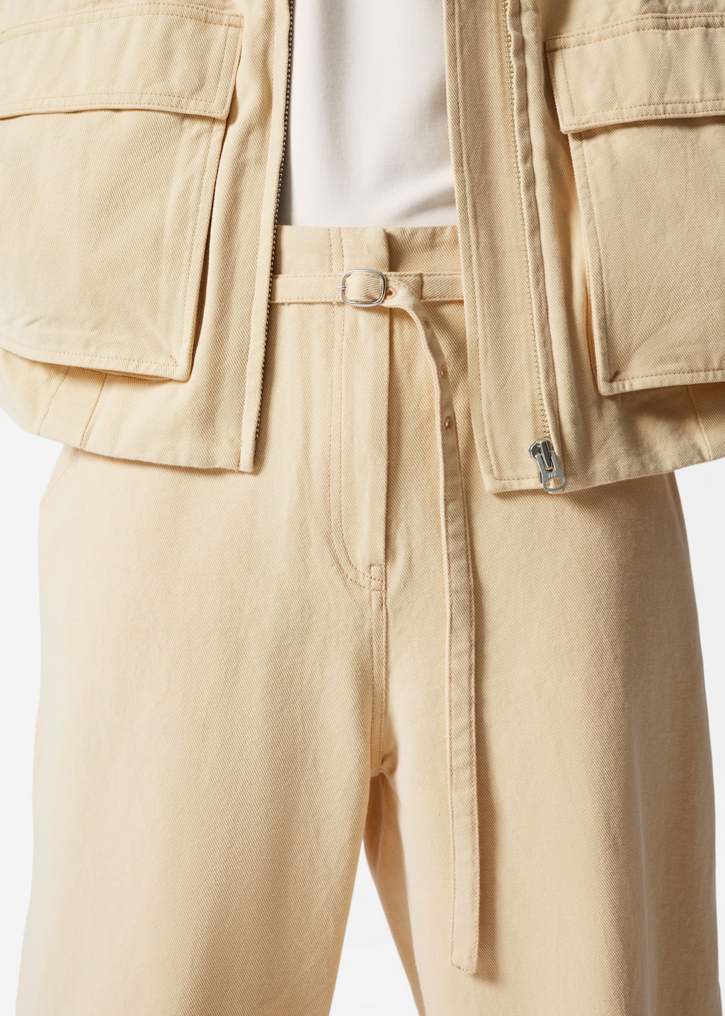 Image of Buckle-Belt Trousers
