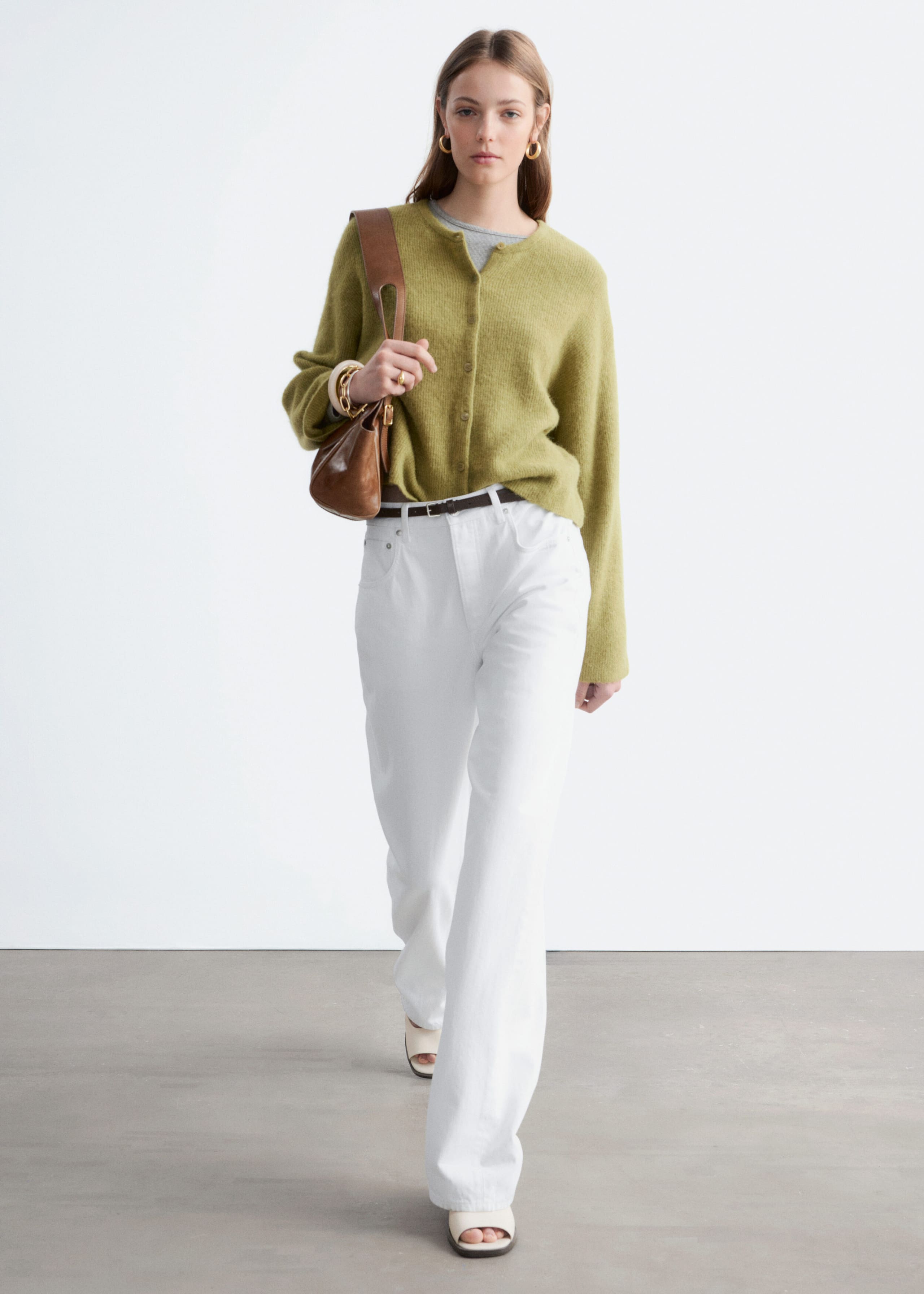 Image of Cardigan en maille d’alpaga mélangé