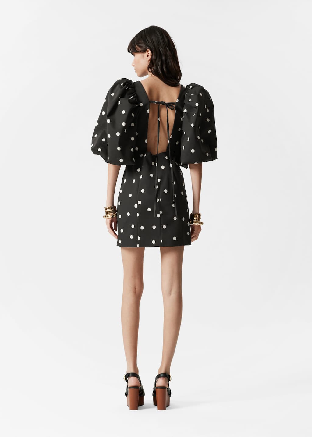 Image of Puff-Sleeve Mini Dress